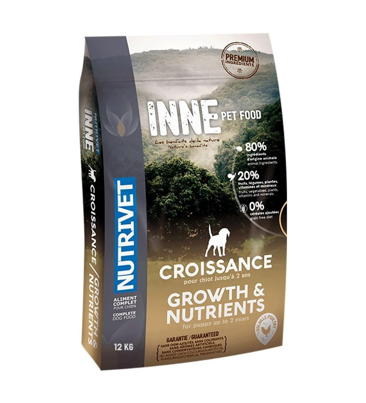 NUTRIVET - INNE Dog - Grain-free kibble - Puppy - Chicken - 80% ingredients of animal origin - 12 kg - Buy Online on GoSupps.com