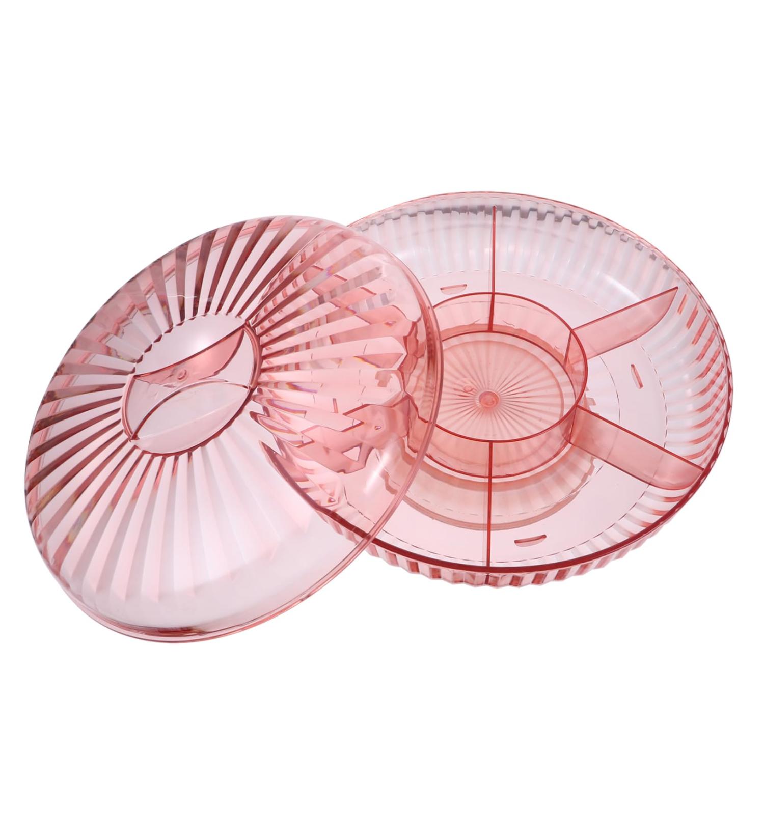Fruit Dish to Go Plates with Lids Kids Tray Appetizer Plate Food Candy Case Travel with re-usable 29X29X15CM Orange - Buy Online on GoSupps.com