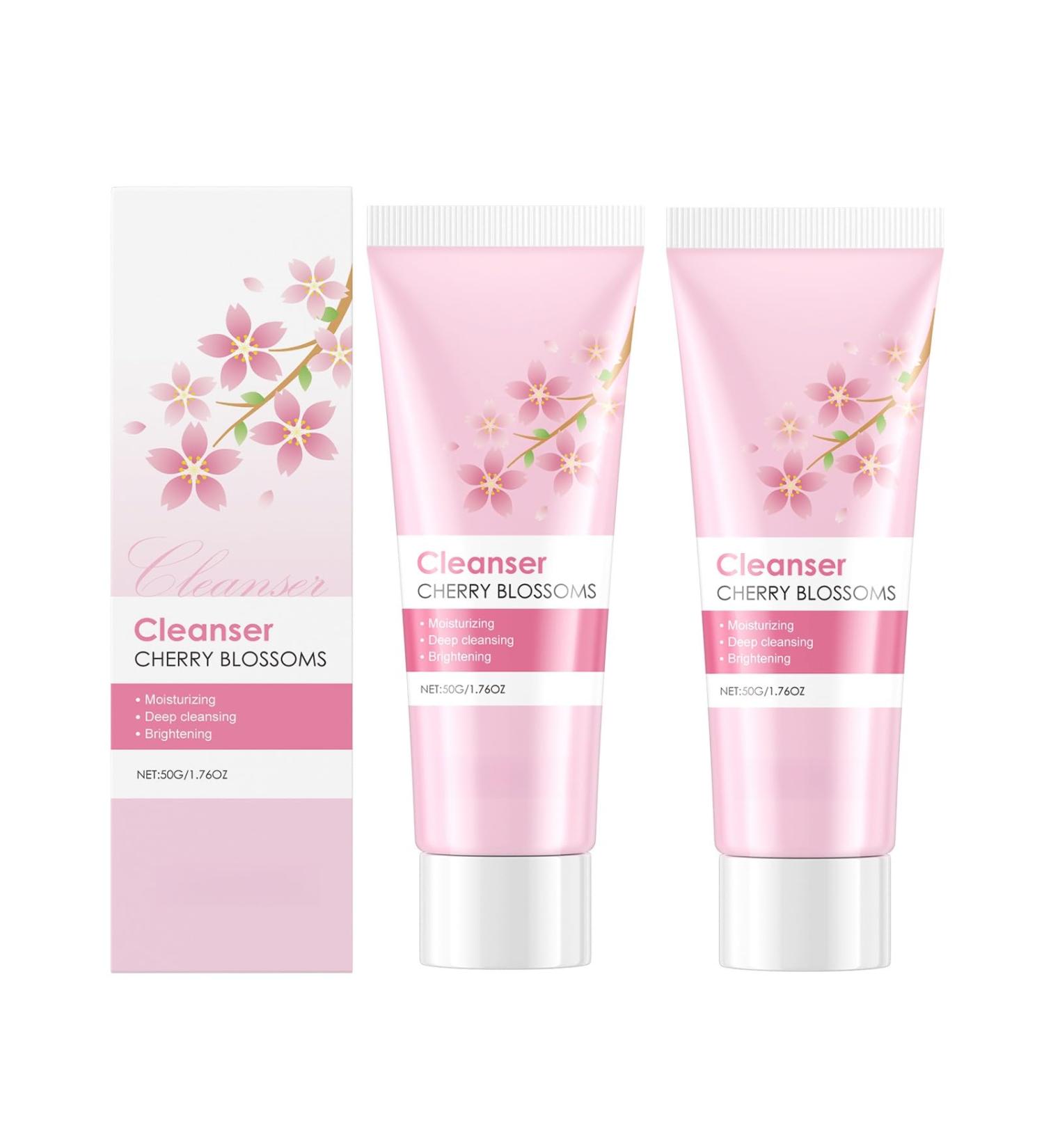 FFEEJ Cherry Blossom Facial Cleanser Moisturizing & Hydrating Face Wash Gentle Cleansing For Soft Skin Oil Control & Pore Purifying - Buy Online on GoSupps.com