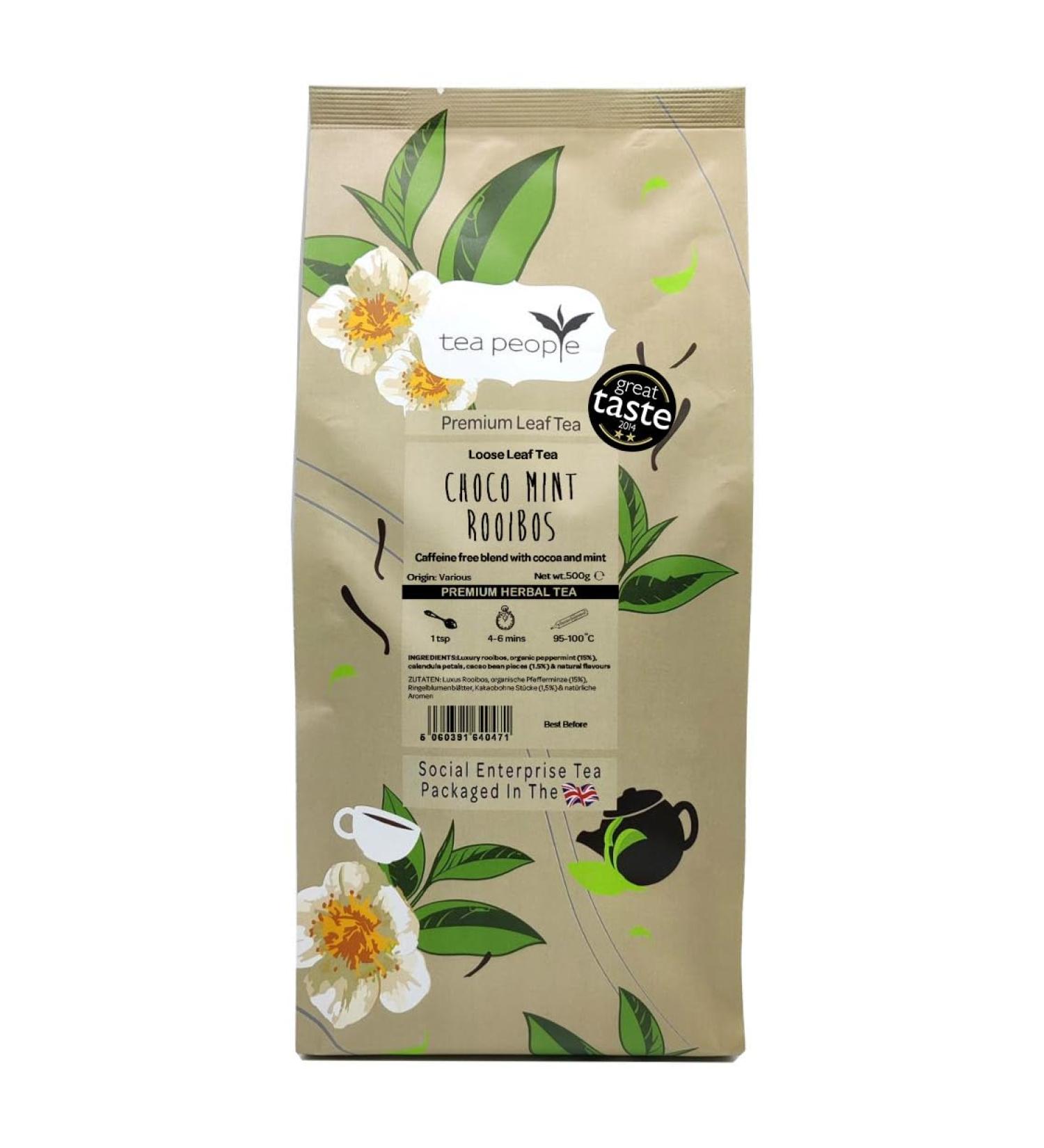 Tea People Choco Mint Rooibos - 500g Loose Tea | Chocolate Mint Flavored Herbal Tea - Buy Online on GoSupps.com