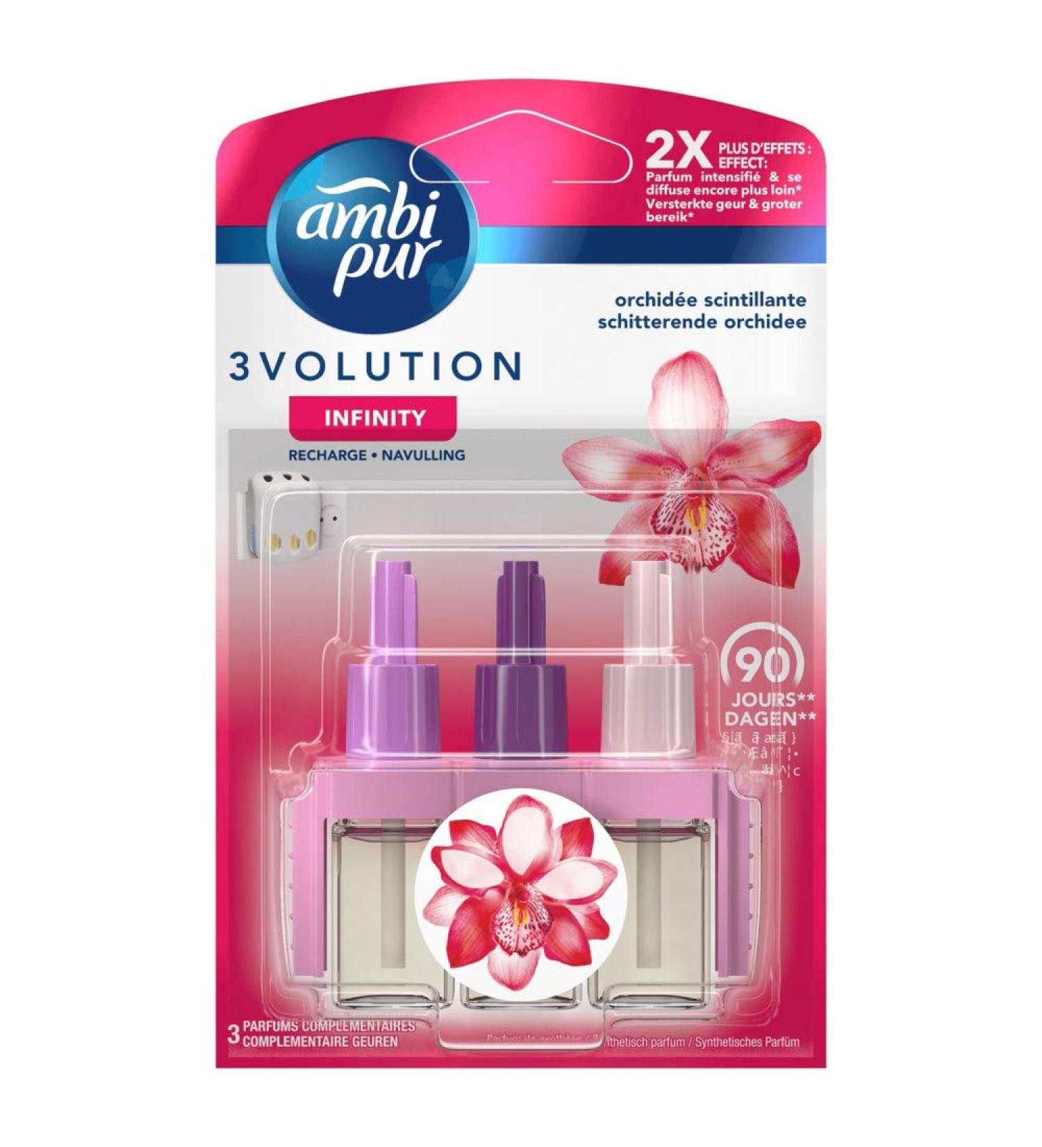 Ambi Pur Febreze Air Freshener Refill 3 Vol - Beautiful Orchid 20 ml | International Shipping Available - Buy Online on GoSupps.com