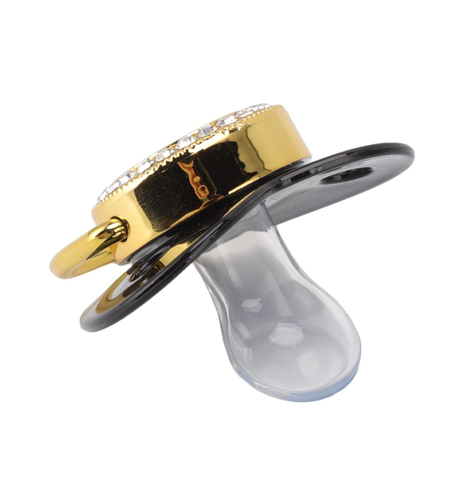 Stylish Infant Pacifier Clip Set - Toxic-Free Bling Pacifiers for Breastfed Babies - DIY Wall Decor (Black M) - Buy Online on GoSupps.com