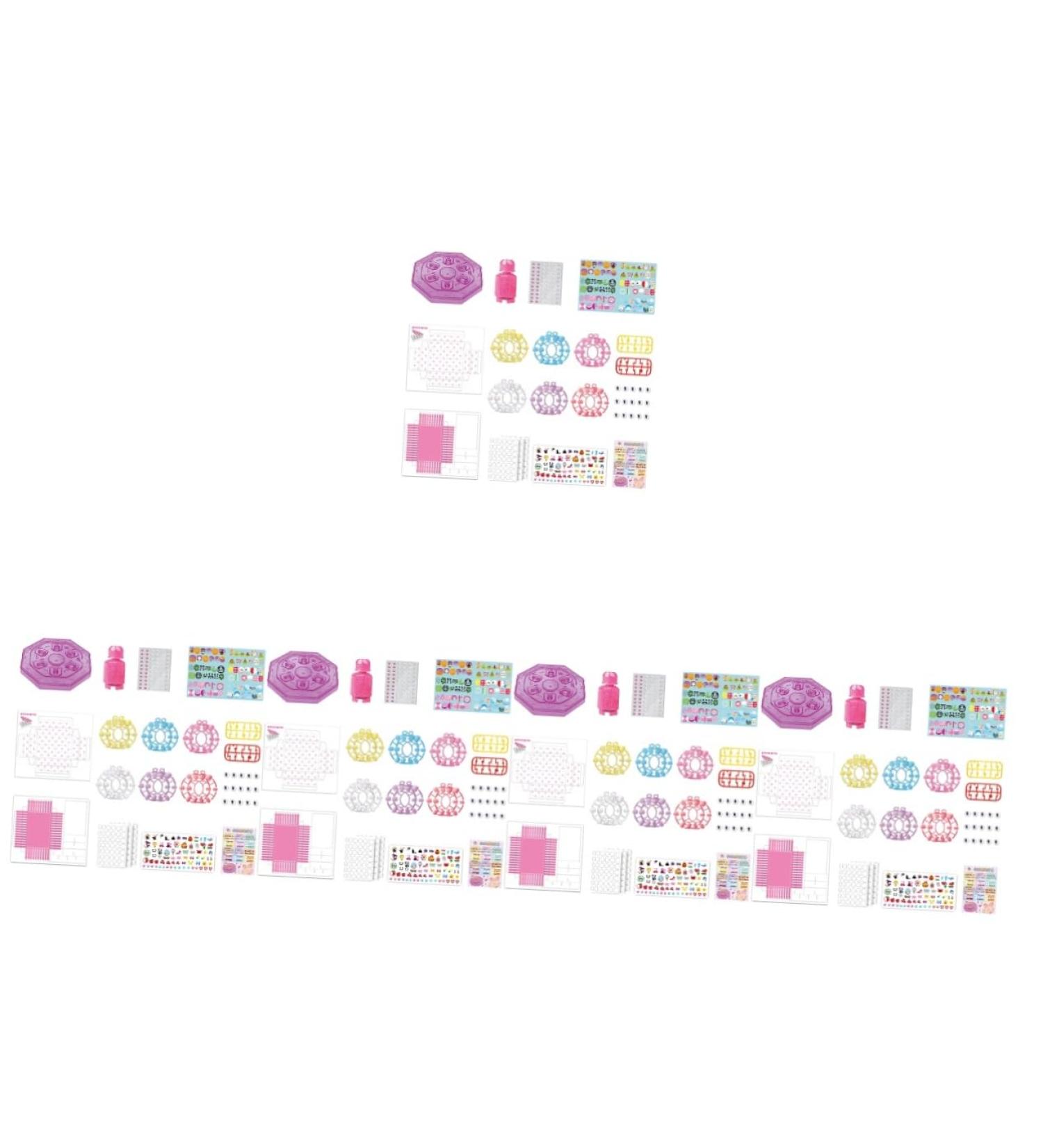 Beaupretty 5 Sets Children's Nail Art Toys Glitter Nail Polish Kids Fake Nail Kit Makeup Toys Nail Art Kit for Girl Nail Tip Fake Kit Nails Kit Make up Birthday Present Plastic Toddler - Buy Online on GoSupps.com