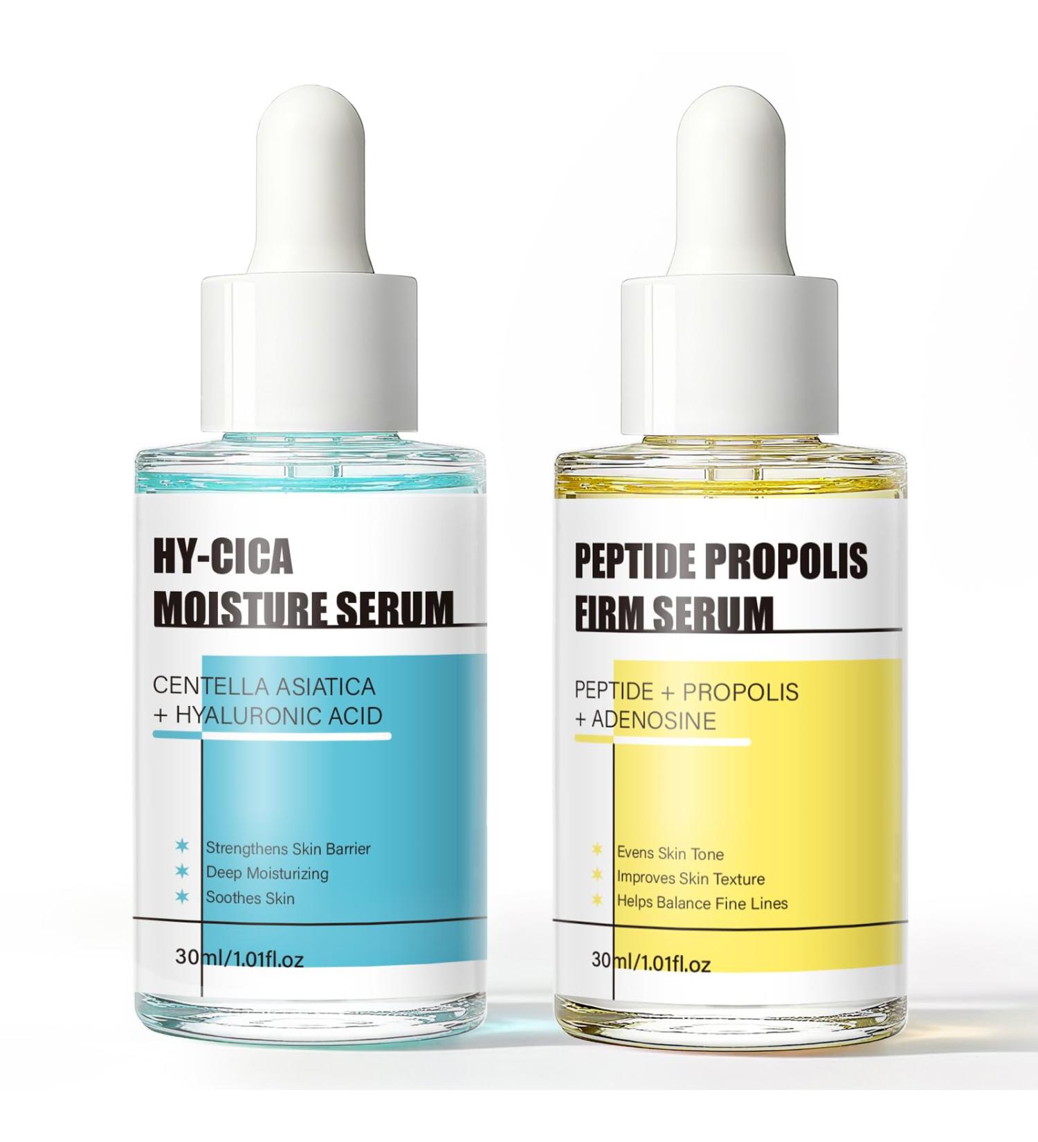 2PCS Peptide Propolis Renewal Serum Moisturizing Anti-Wrinkle Facial Serum Contains Centella Asiatica Extract and Peptide Propolis Complex - Buy Online on GoSupps.com