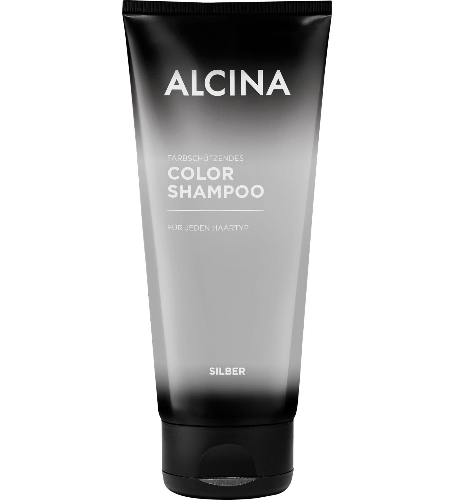 ALCINA Color shampoo silver 1 x 200 ml colorprotecting care shampoo for light blonde and silver hair shine and care for colored and straightened hair