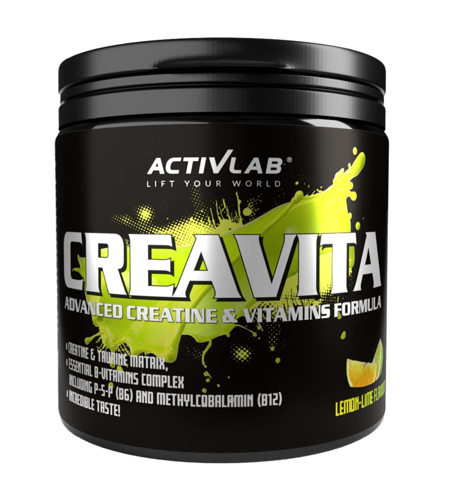 Activlab Creavita 300g - Lemon Lime Creatine Powder | 30 Portions | Enhance Fuel & Performance | Lab Tested Bodybuilding Supplement - Buy Online on GoSupps.com