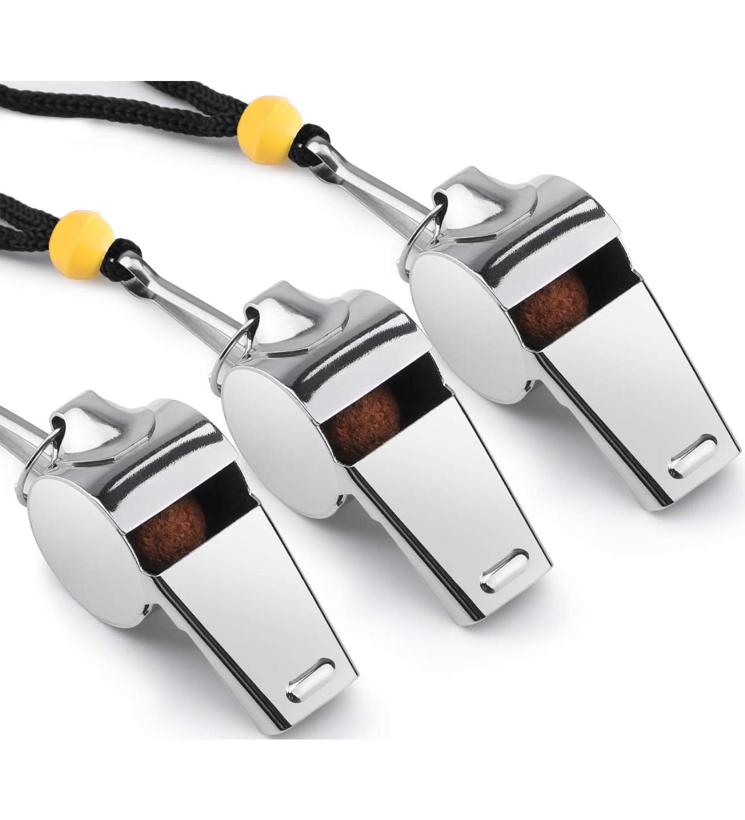 KTRIO Whistle  Coach Whistles Metal Whistle with Lanyard  Loud Crisp Sound Sports Whistles for Referees  Coaches  Teachers  Polices  Training  Outdoor Sports  Survival  Emergency 3 Pack - Buy Online on GoSupps.com