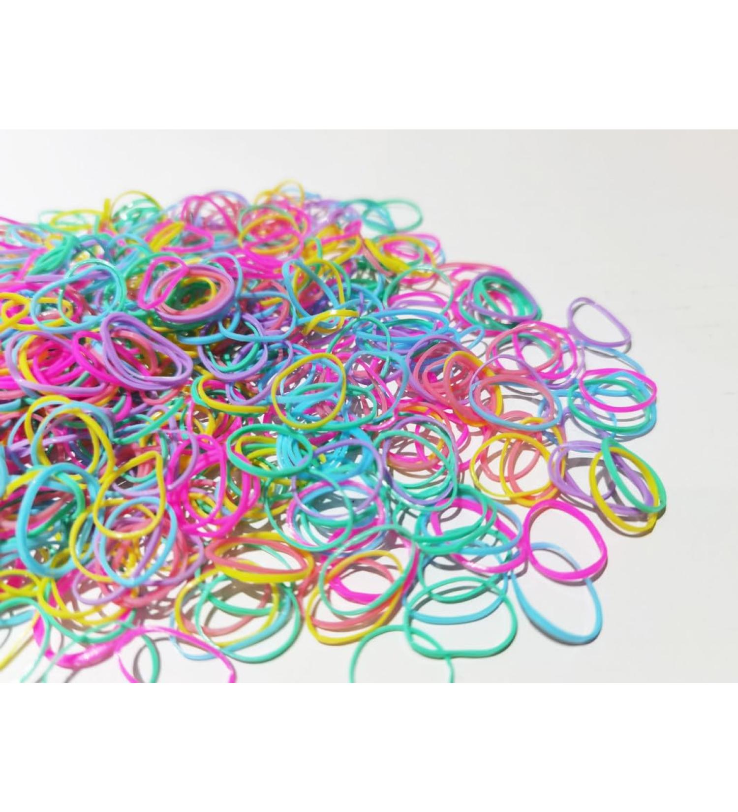 Bellure 3000 Pcs Multi Light Colors Mini Elastic Hair Bands for Women and Girls - Multicolor Hair Ties and Bobbles - Buy Online on GoSupps.com