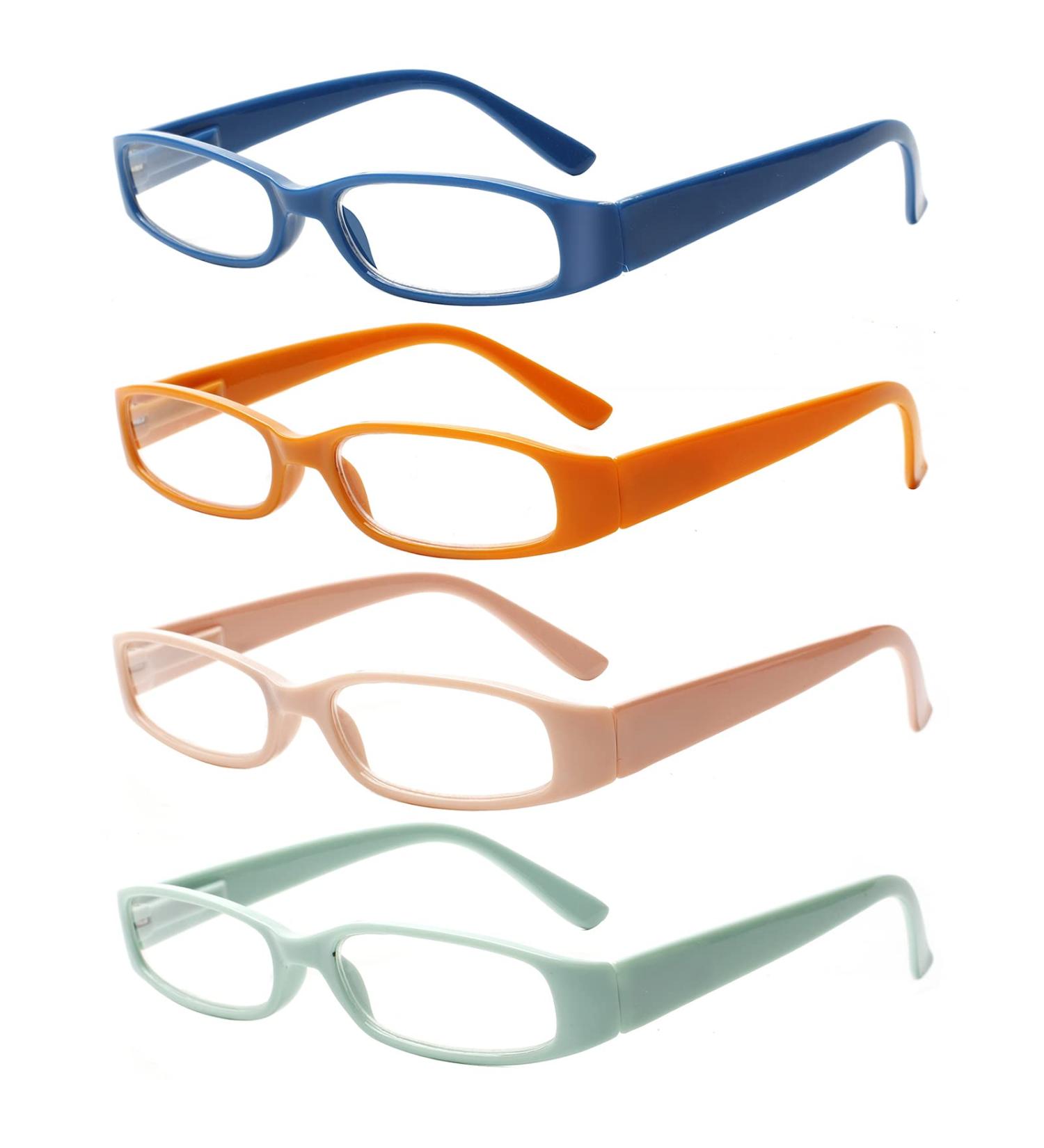 Cojwis 4 Pack Women's Reading Glasses - Fashion Spring Hinge Readers with Stylish Patterns | 4 Color Mix (3.00 3.50 X) - Buy Online on GoSupps.com