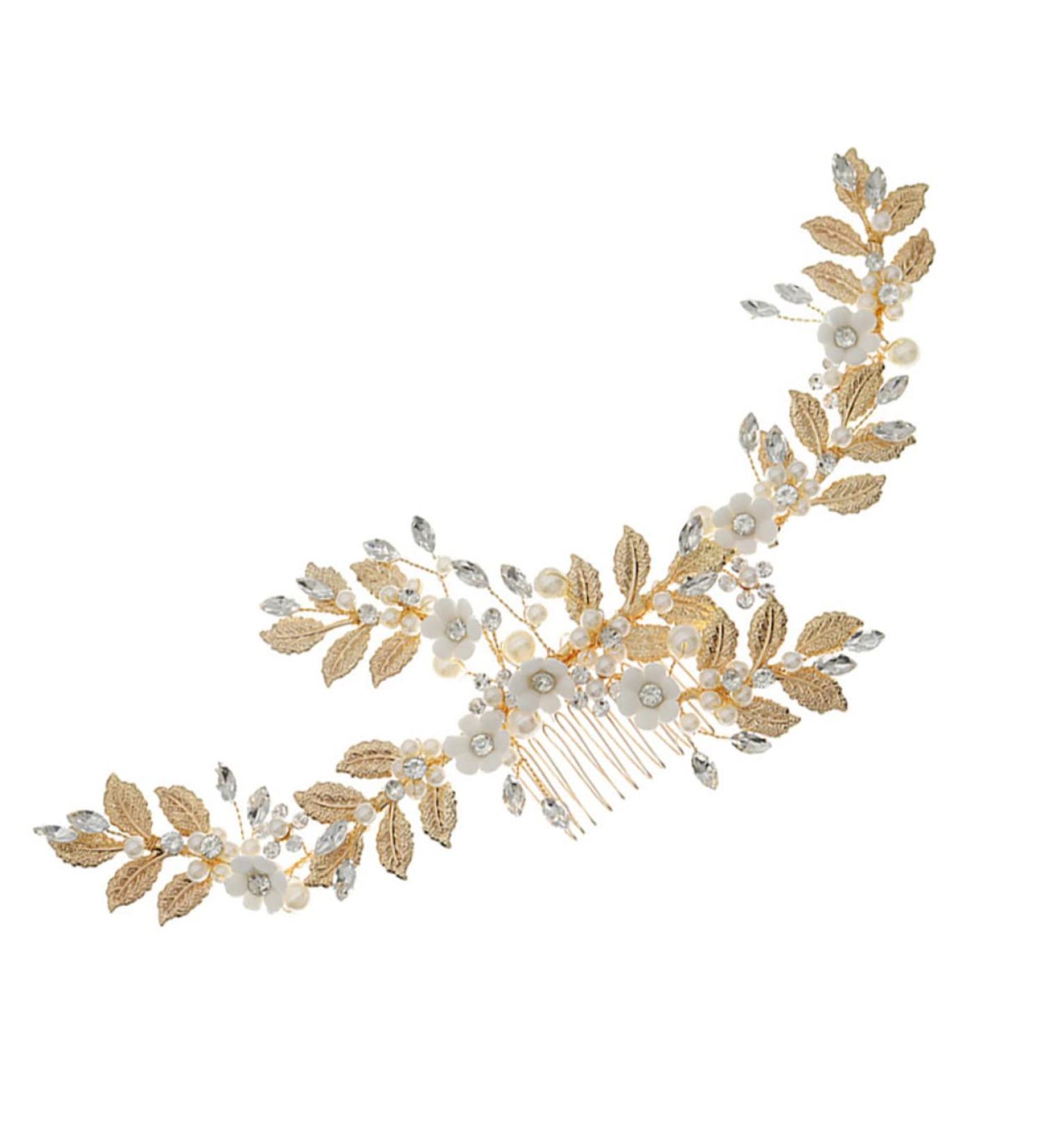 DOITOOL 1pc Soft Pottery Flower Comb Wedding Hair Accessories for Women Bride Headpieces for Wedding Hair Accessory for Women Wedding Hair Combs for Brides Alloy Women's Headband Pearl - Buy Online on GoSupps.com