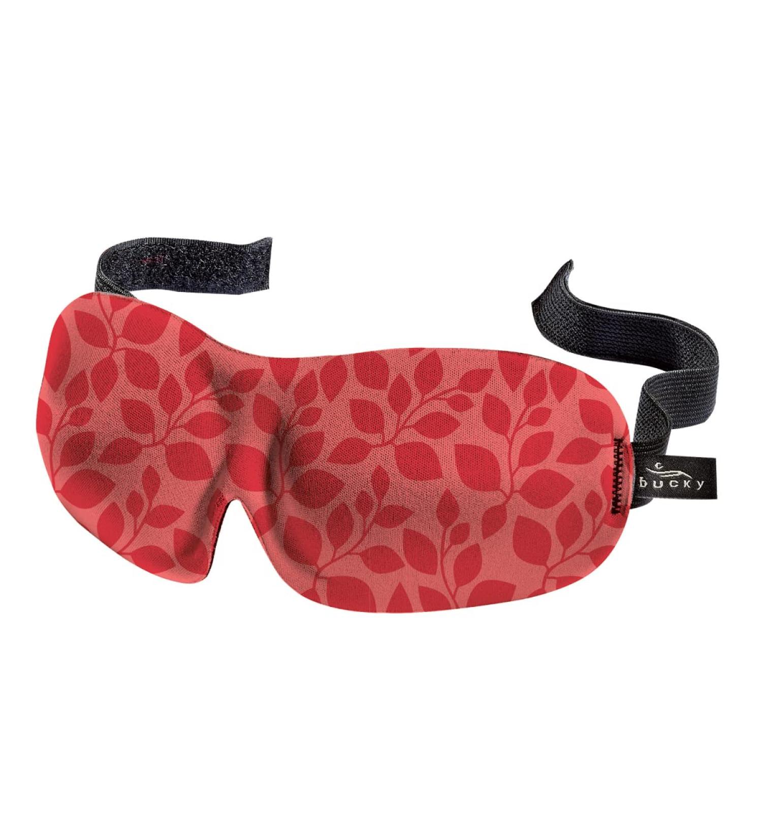 9.5" Red Hibiscus Leaf Adjustable Unisex Sleeping Mask