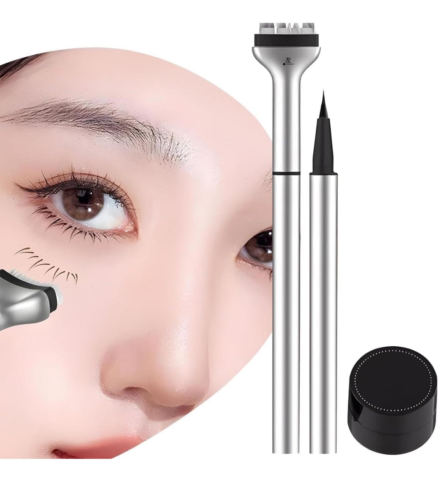 Lower Lash Stamp | Bottom Lashes Stamps Set | 2 In 1 Waterproof Lower Eyelash Stencil Stamp with Eyeliner | Double-Ended Lashes Stamps Eye Makeup Tools for Beginners Black - Buy Online on GoSupps.com