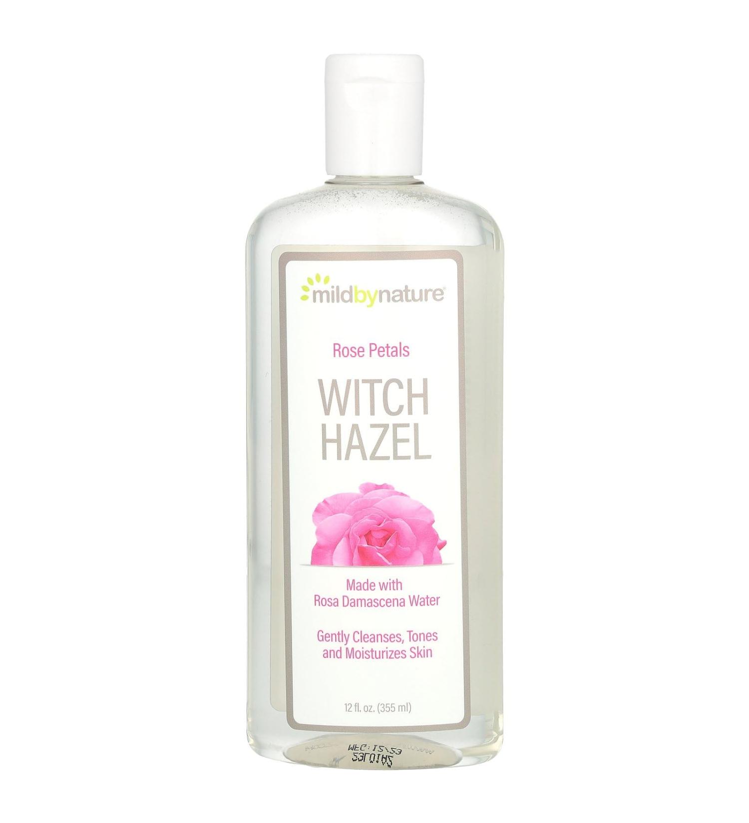 Mild By Nature Alcohol-Free Witch Hazel with Rose Petals - 12 fl oz (355 ml) | International Shipping Available - Buy Online on GoSupps.com