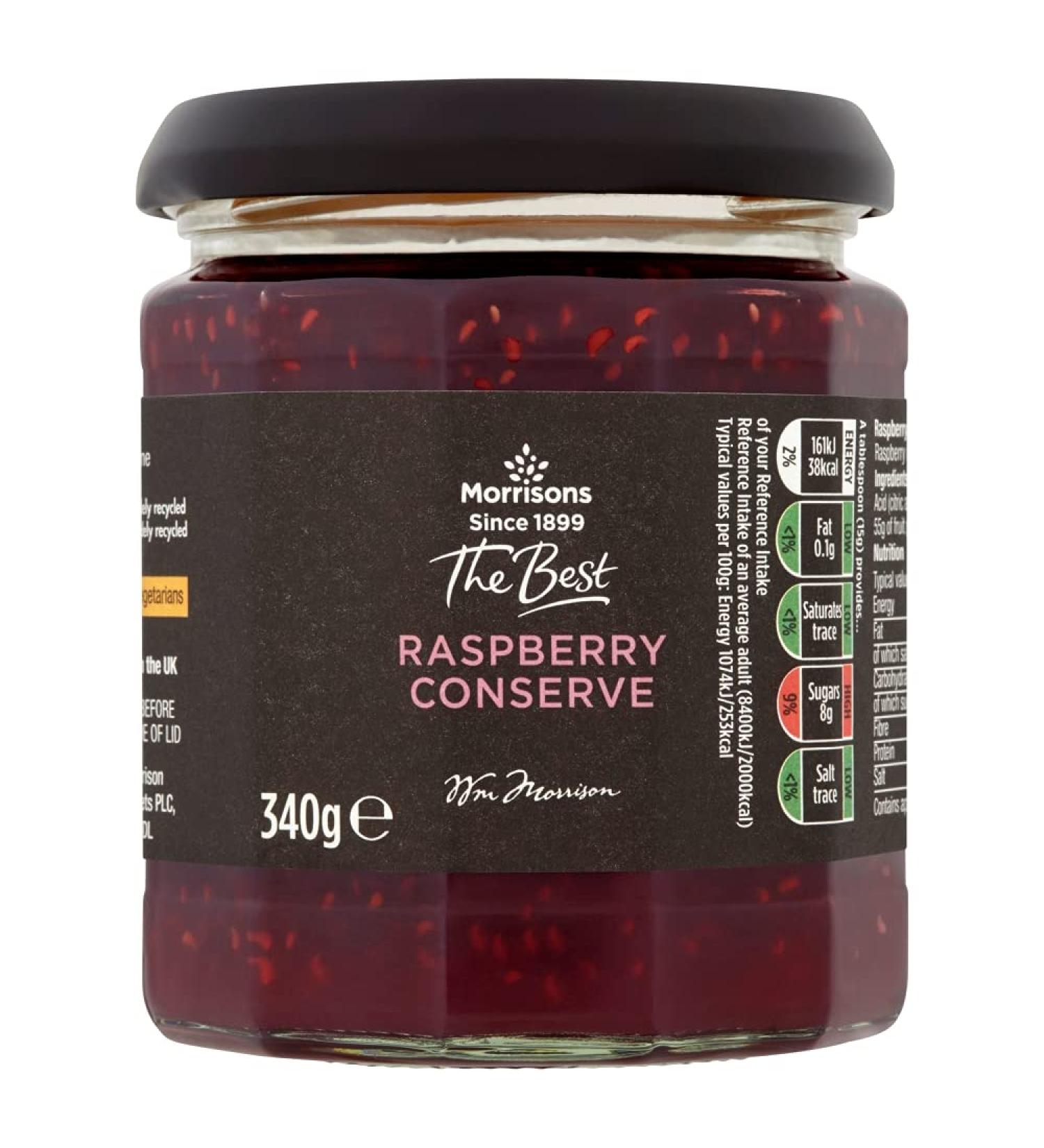 Morrisons The Best Williamette Raspberry Conserve 340 g x 6