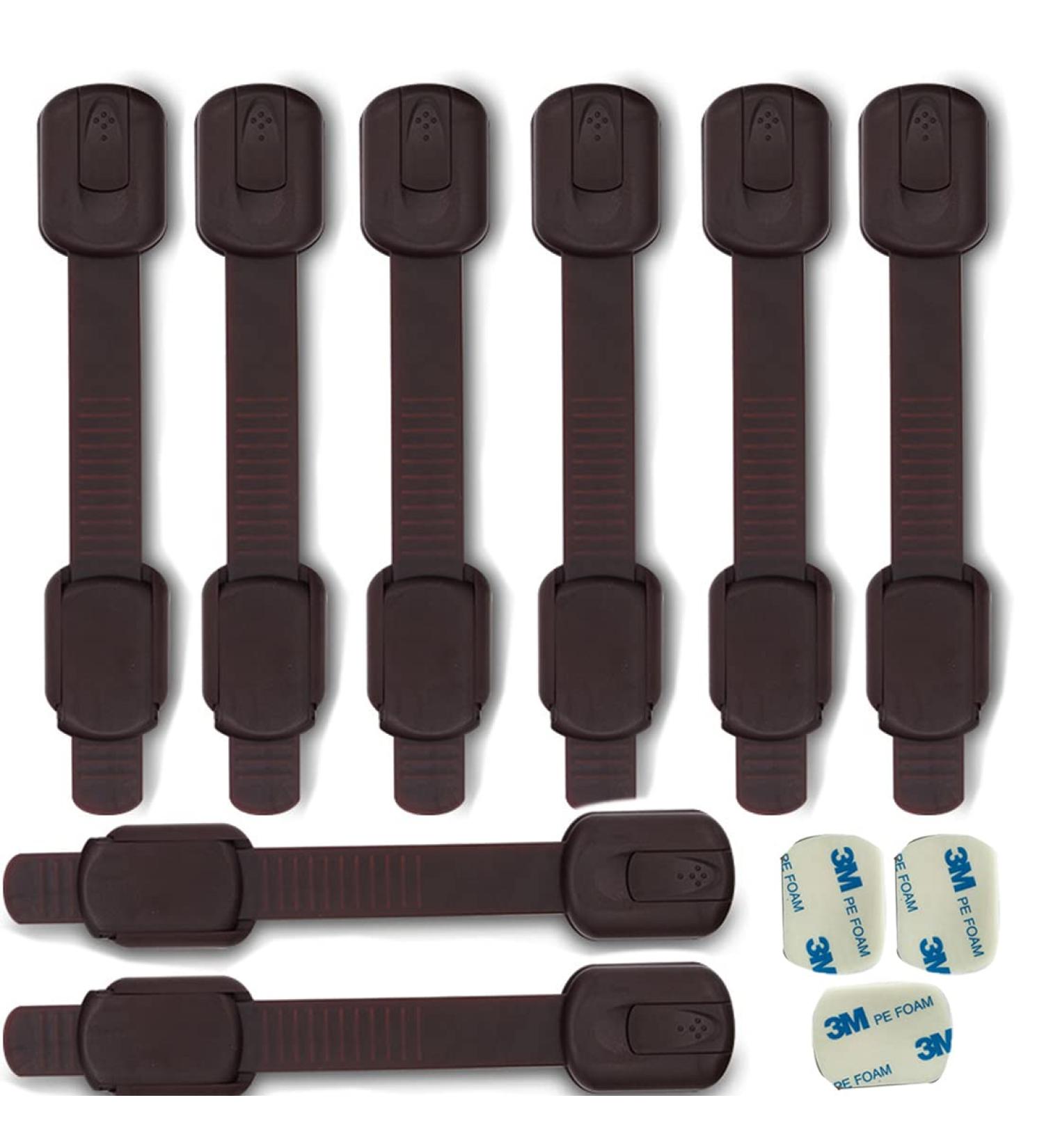 Child Safety Cabinet Locks for Baby Proof Child Proof Safety Locks for Cabinets Drawers Cupboard Oven Fridge(Brown Cabinet Locks-8Packs) - Buy Online on GoSupps.com