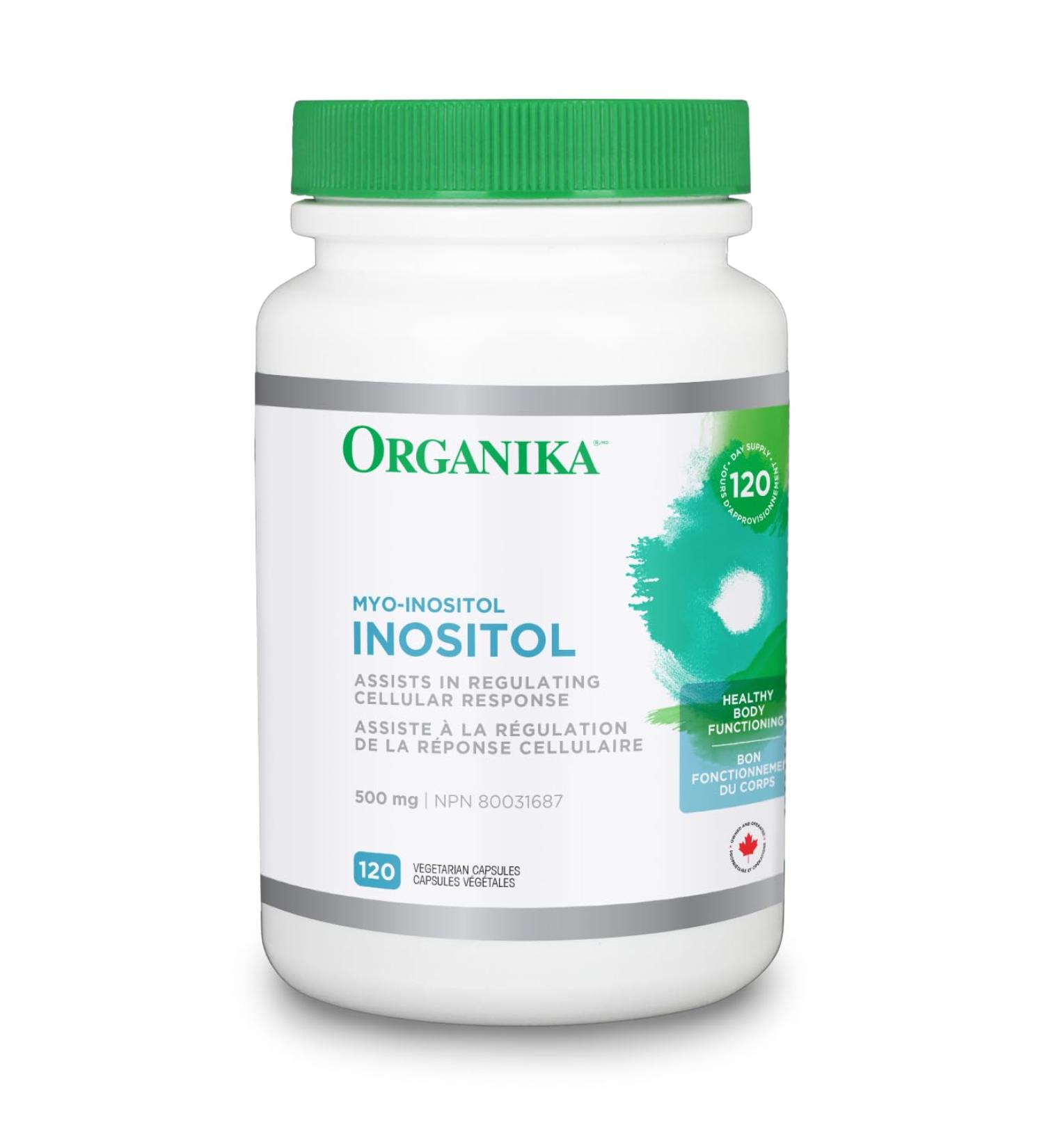 Organika Inositol (Myo-Inositol)- Cellular Response Mood Balance Insulin Support PCOS Management Menstrual Cycle Regulation - 120vcaps 120 count (Pack of 1) - Buy Online on GoSupps.com