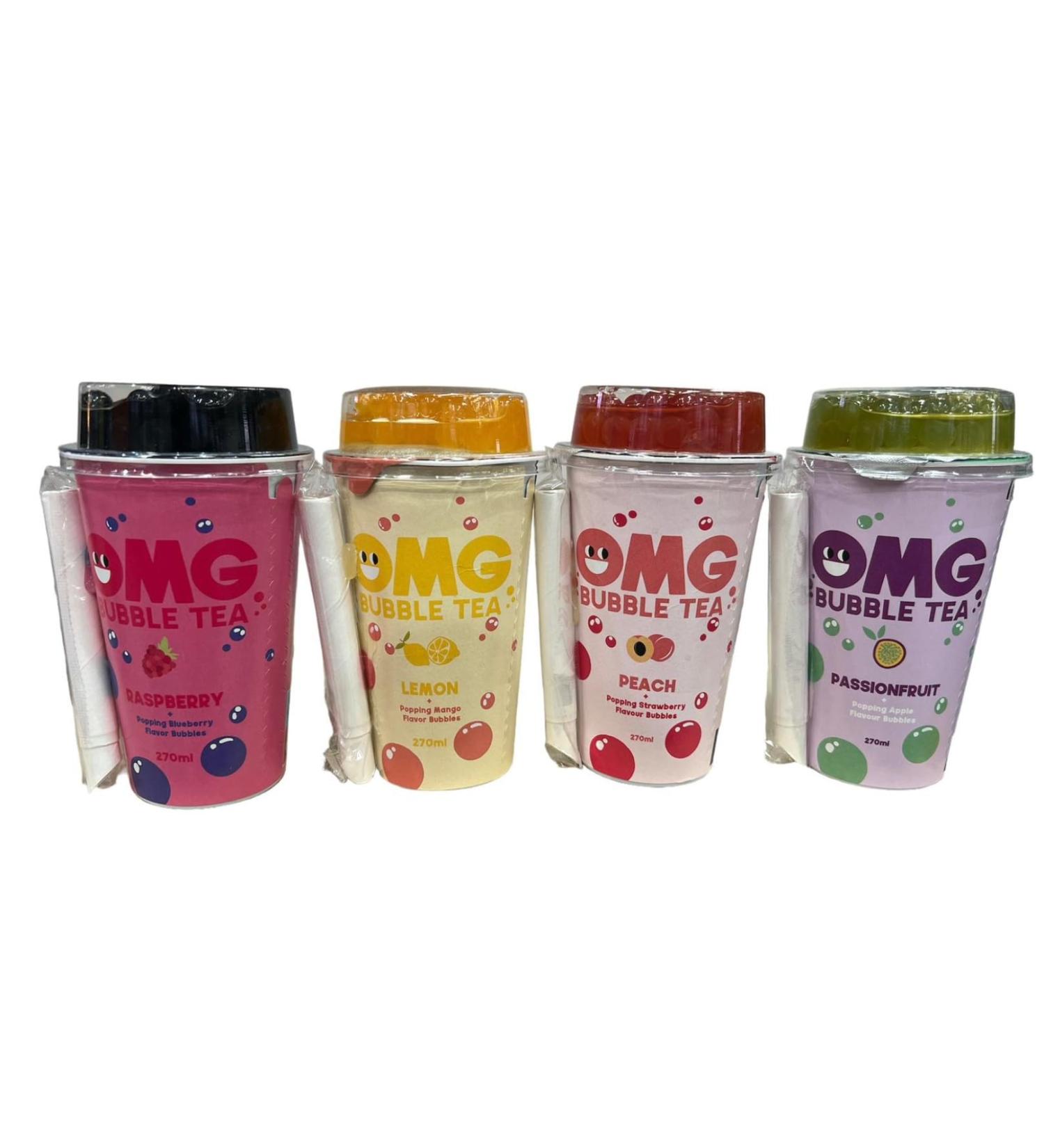 Mix 4 Flavours Of Bubble Tea 270ml (Pack Of 12) Delicious Tasty And Twisty Treat Share With Family And Friends