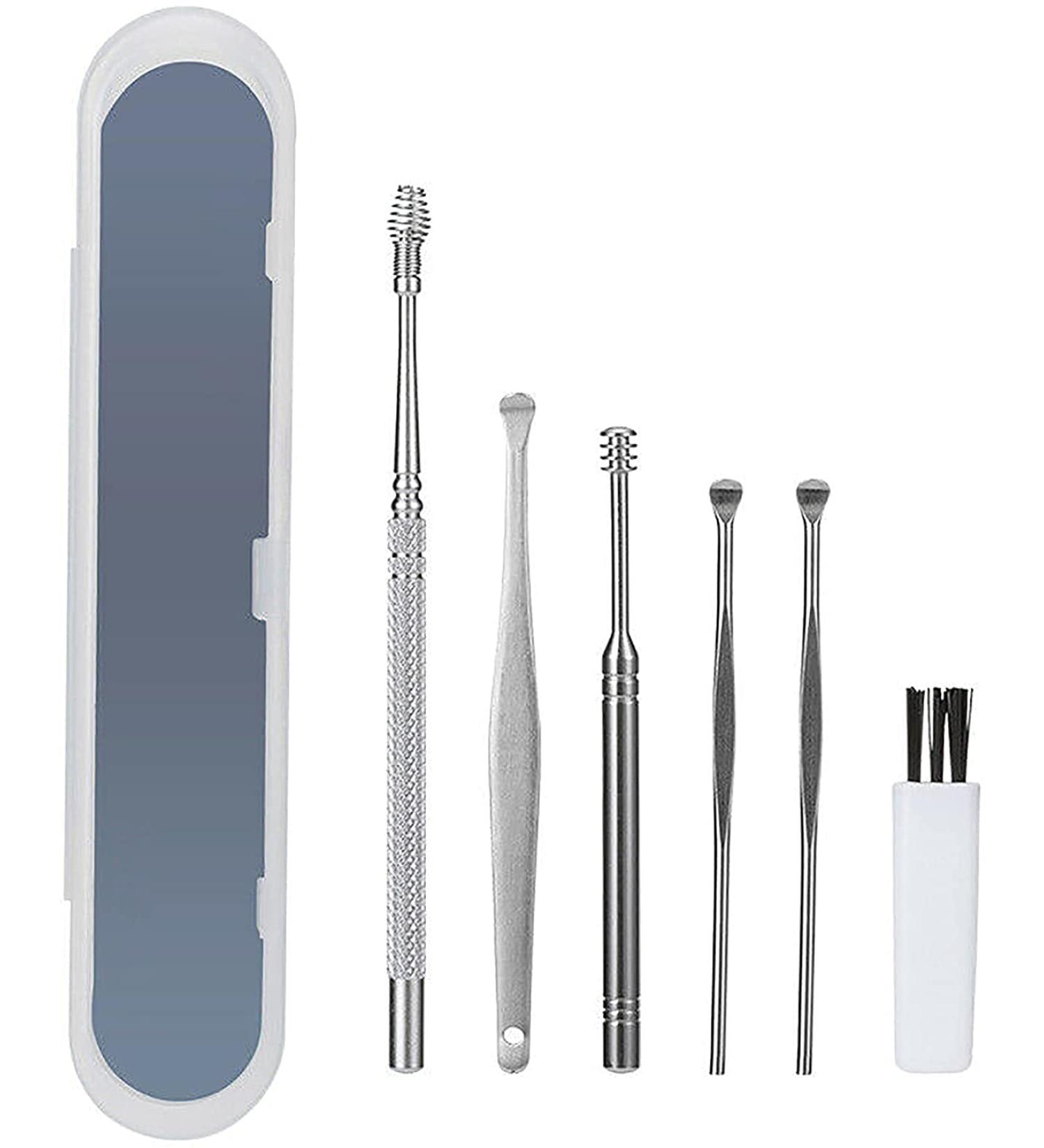 Spring Ear Wax Cleaner Tool Set - 6pcs Ear Pick & Earwax Removal Kit - Buy Online on GoSupps.com