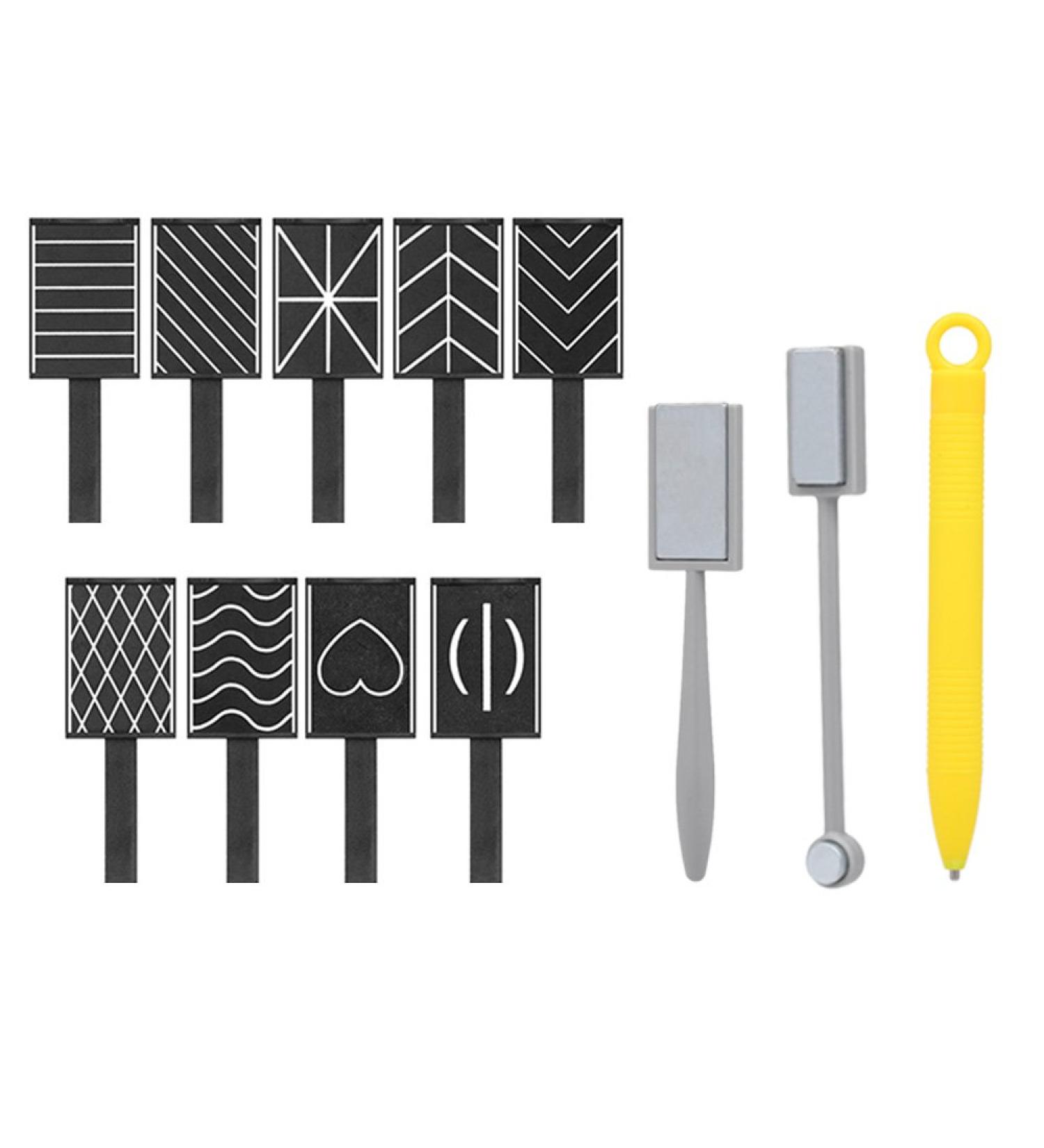 12 Pieces 3D Magnet Stick Set Magnetic Cat Eye Pen Drawing Vertical Stick for UV Gel Polish Magical Nail Tools - Buy Online on GoSupps.com