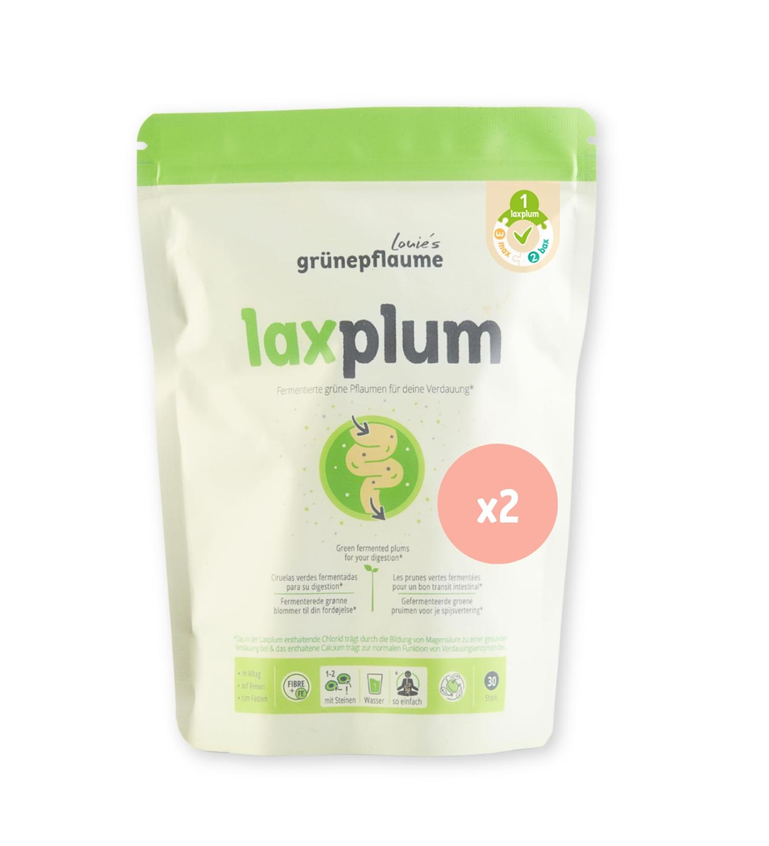 Laxplum - Fermented Green Plum with Chloride & Calcium for Digestive Health | 60 Pieces Pack | Ideal for Travel & Fasting - Buy Online on GoSupps.com