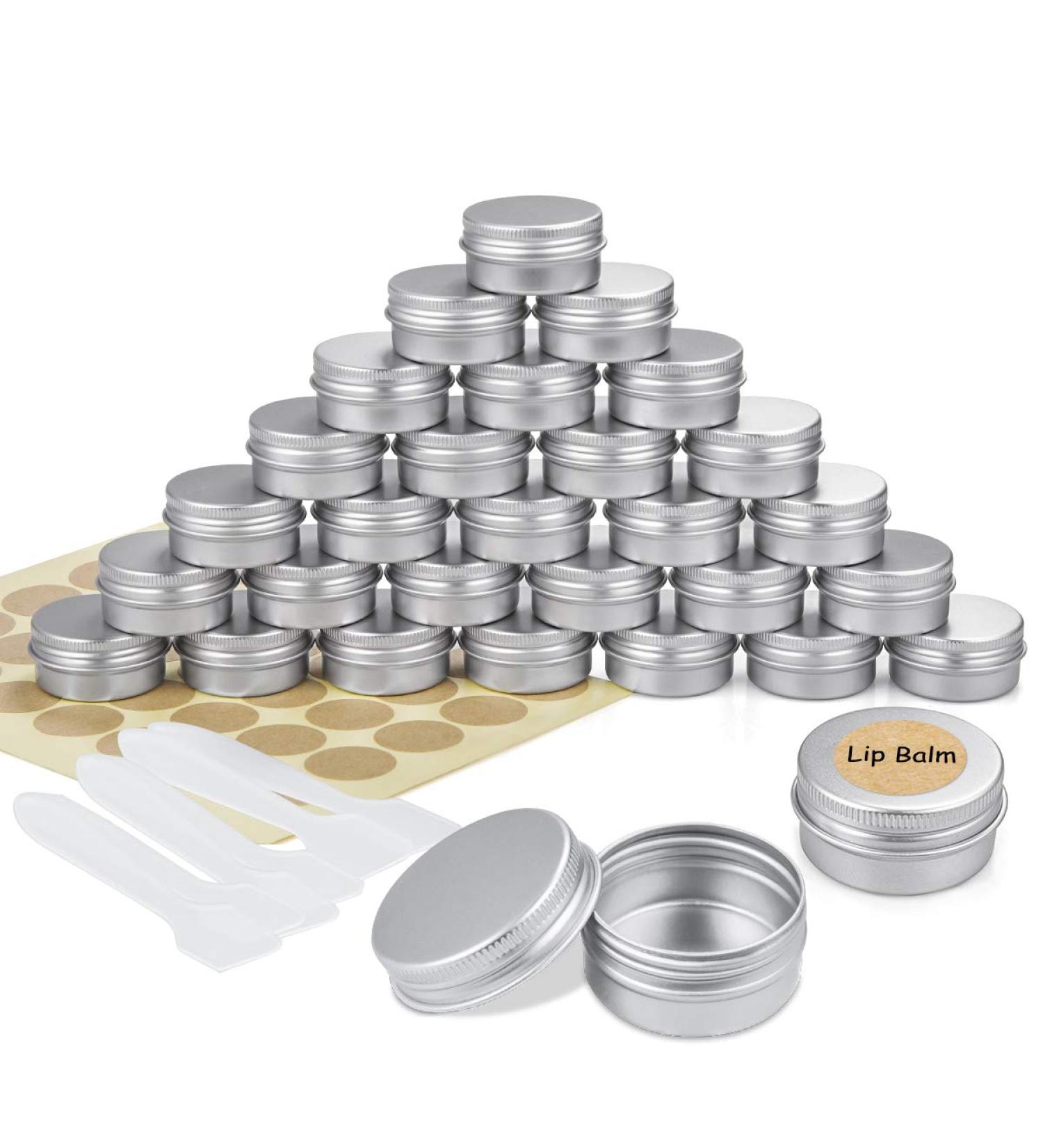 30 Pack Aluminum Travel Jars - 20ml Round Cream Containers for Lotion Masks & Nail Art | Reusable & Durable - Buy Online on GoSupps.com