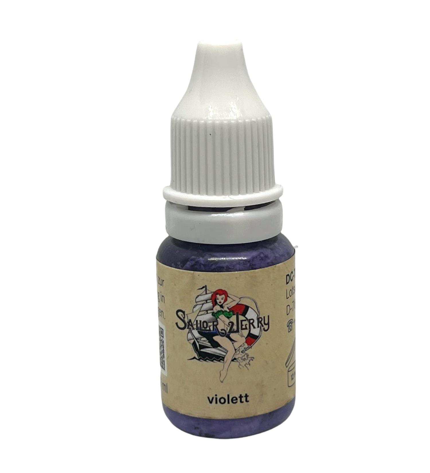 Tattoo INKgrafiX Piercing Sailor Jerry - Purple - 10 ml - Vegan - Reach DE + Certificate - INKgrafiX IG54043 - Rose Purple Tattoo