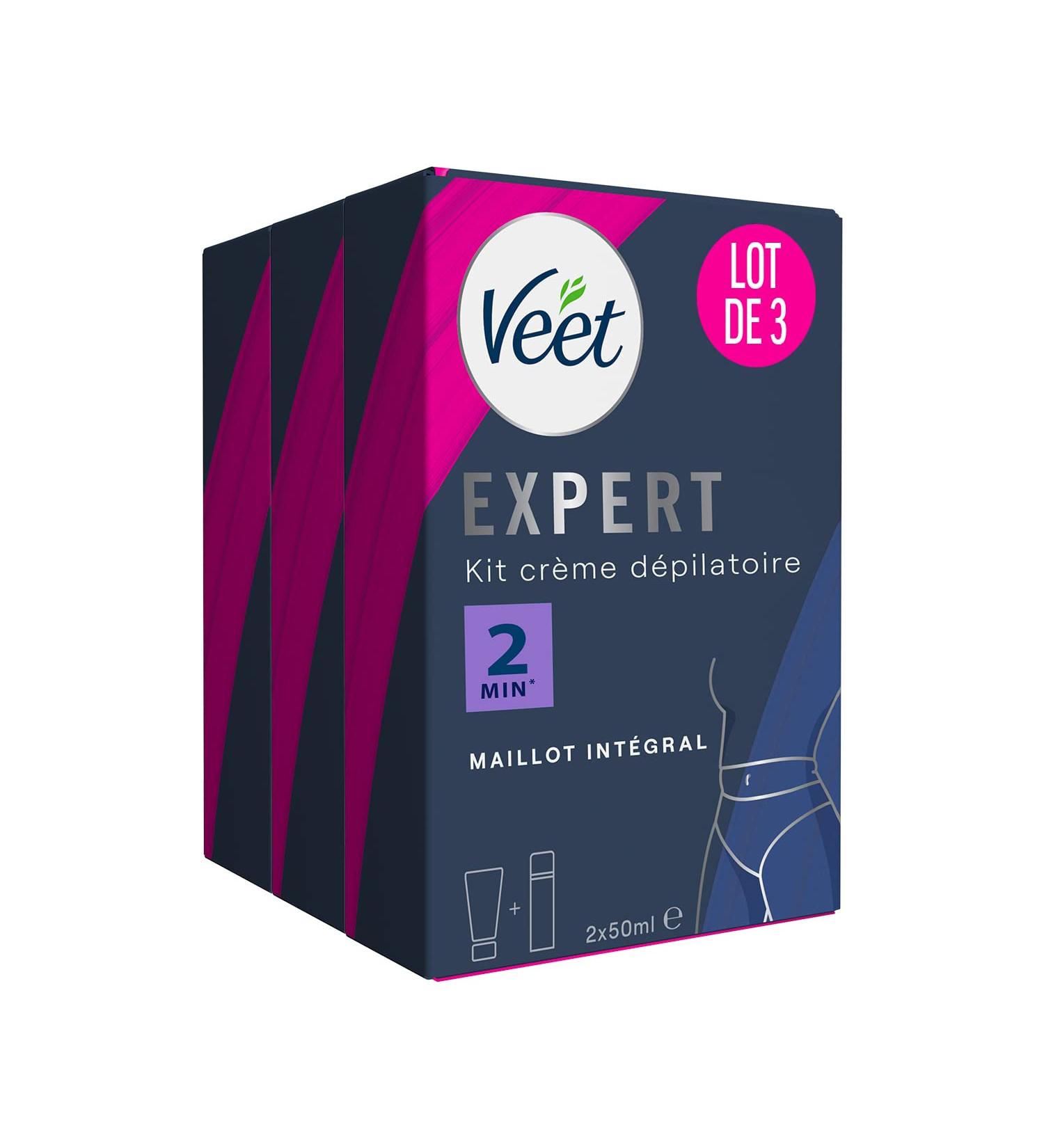 Veet Expert - Set of 3 Depilatory Creams 2 x 50 ml - Jersey (3 x 2 x 50 ml Tubes) - Buy Online on GoSupps.com