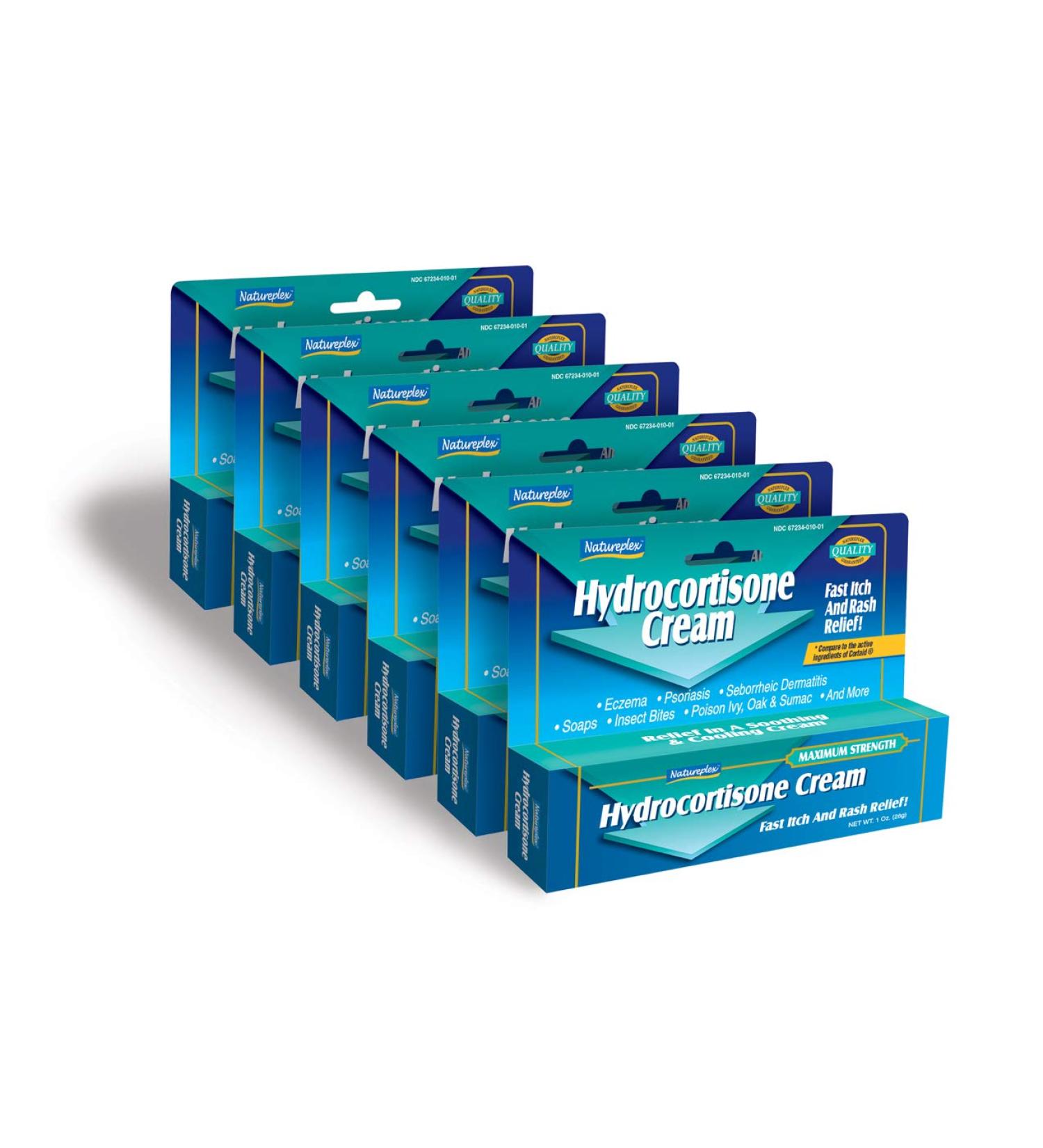 Hydrocortisone Cream 6 Pack - Fast Itch & Rash Relief - Buy Online on GoSupps.com