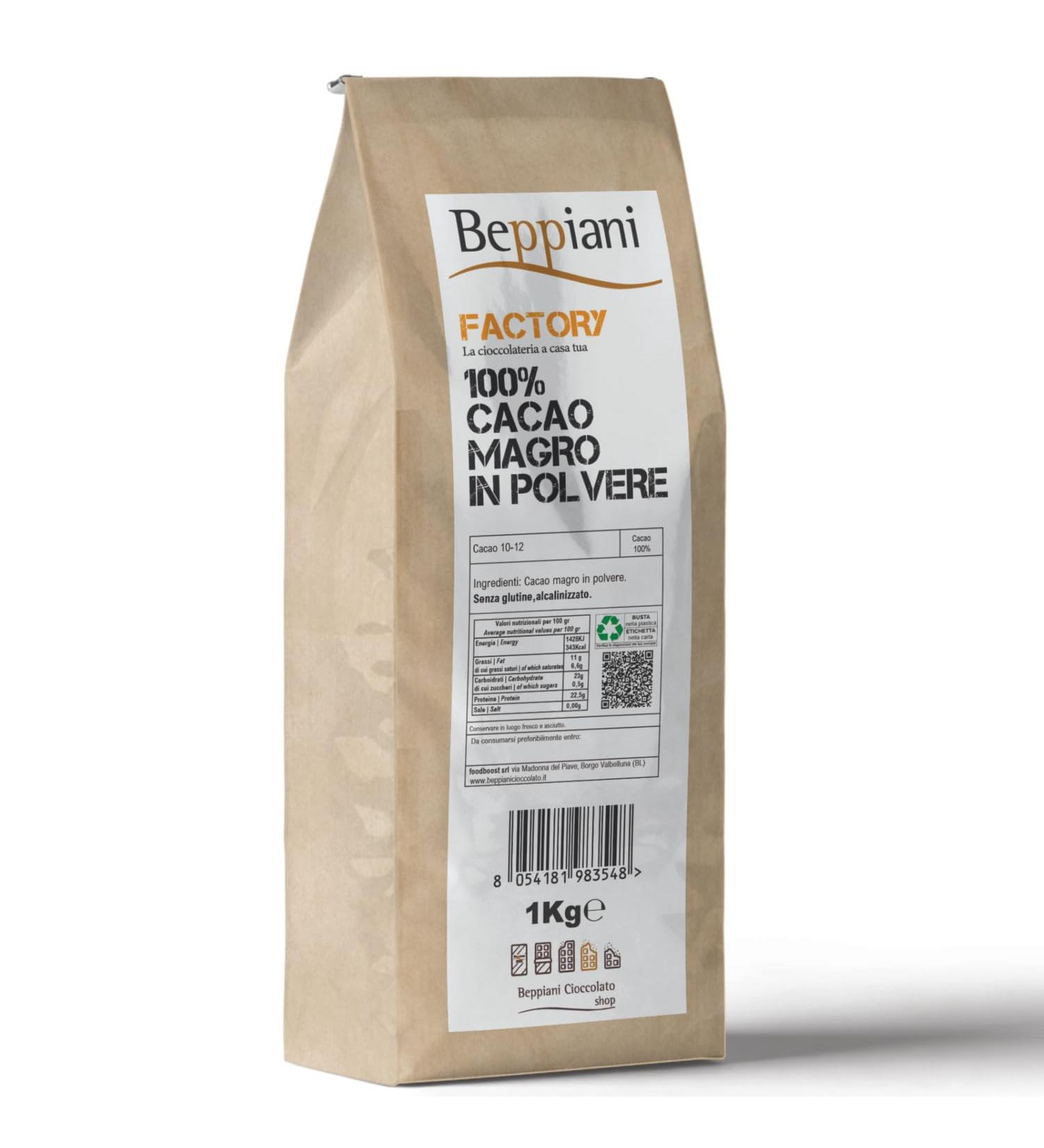 Beppiani Cacao Amaro Powder - 1 kg - Professional Product - Packaged in Italy - Suitable for all preparations - Buy Online on GoSupps.com