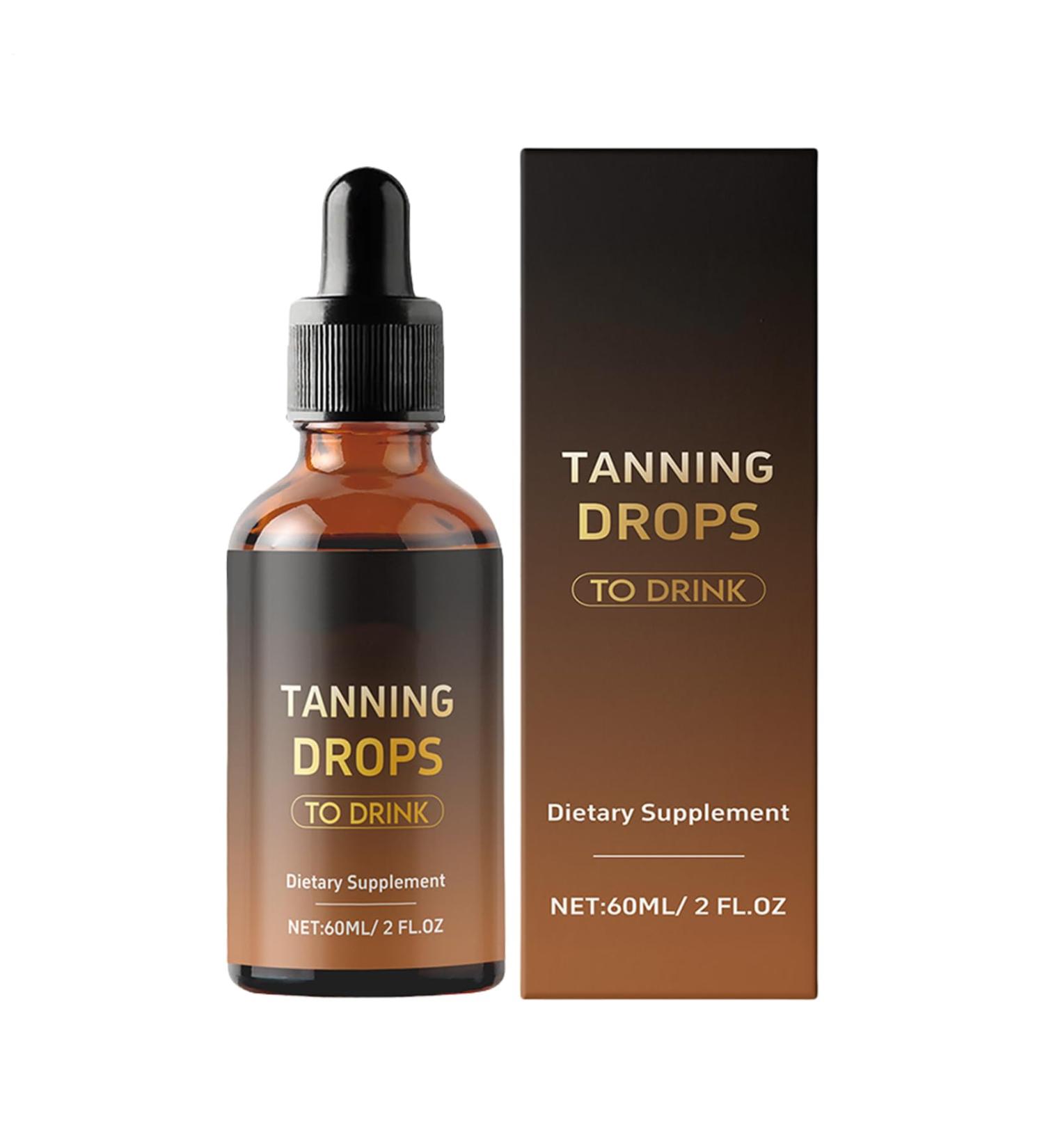 Tanning drops for drinking 60 ml lightweight tanning drop drinkable Versatile Mellanin Glow Drops for Face and Body Nourishing Facial Tan Drop Suitable for Men Women - Buy Online on GoSupps.com