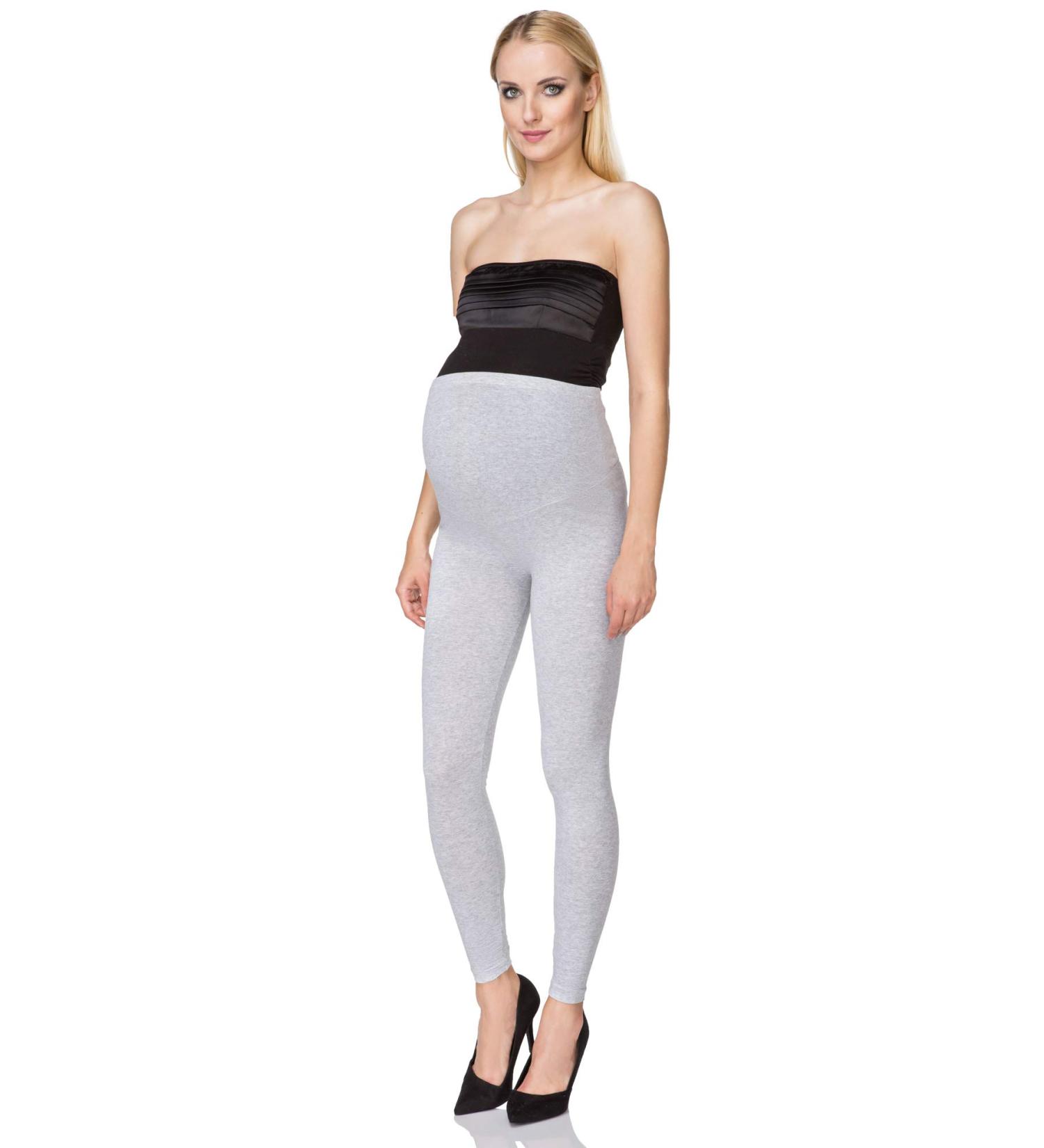 SOFTSAIL Maternity Leggings Pregnancy Pants Cotton Trousers with Belly Support Over Bump High Waisted Stretchy Soft Women Maternity Clothes Pregnancy Wear 20 Ashen