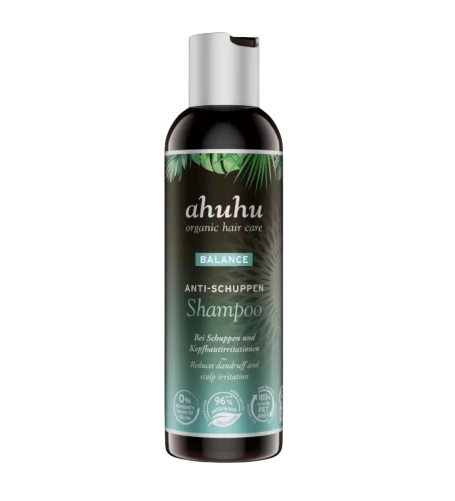 Ahuhu Balance Anti Dandruff Shampoo (200 ml) - particularly effective for dandruff & itchy dry scalp nourishing active ingredients donate moisture & calm the scalp vegan hair care balance anti -shed shampoo 200ml