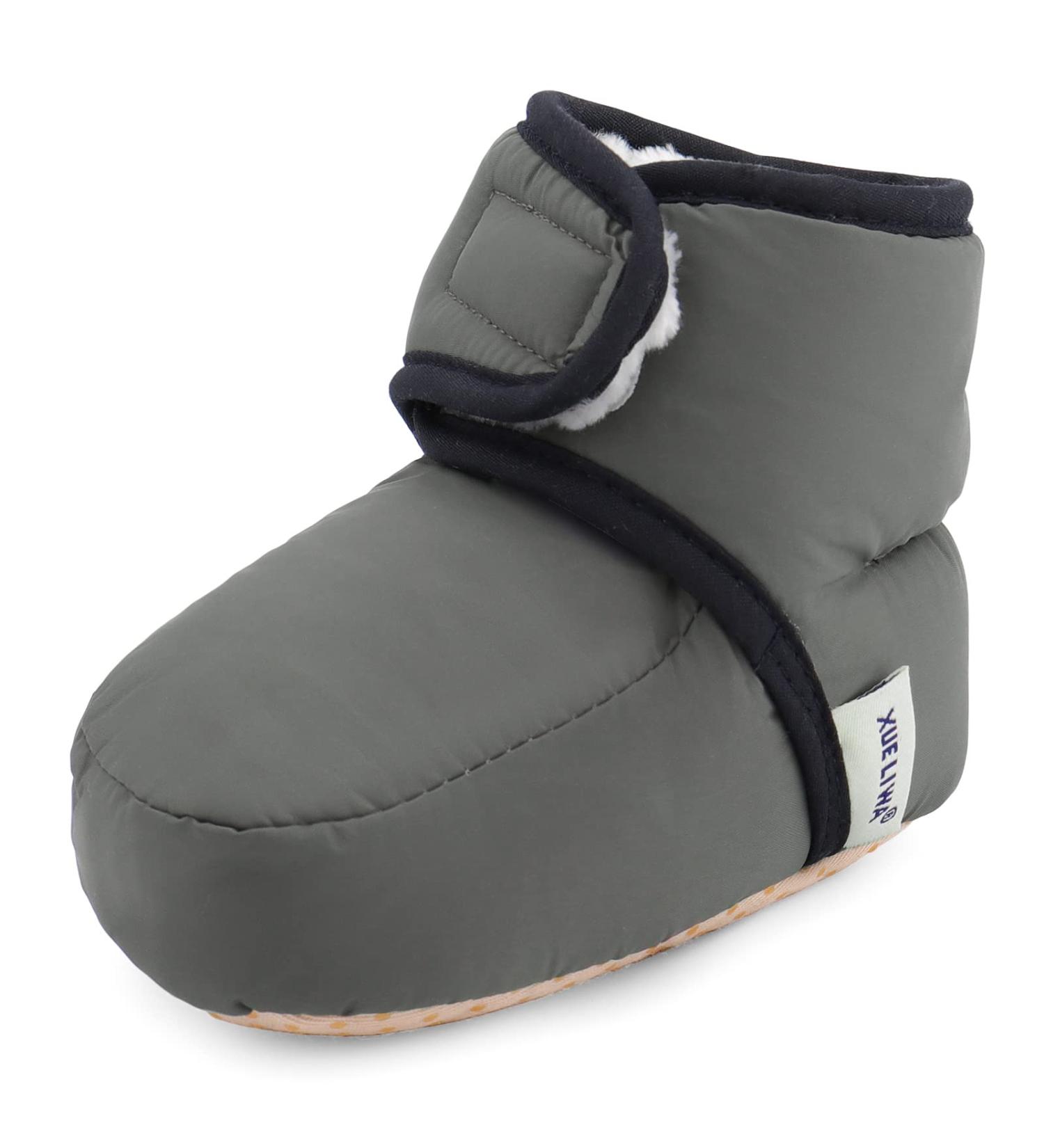 LACOFIA Baby Anti-Slip Winter Warm Slipper Boots 12-18 Months Gray - Buy Online on GoSupps.com