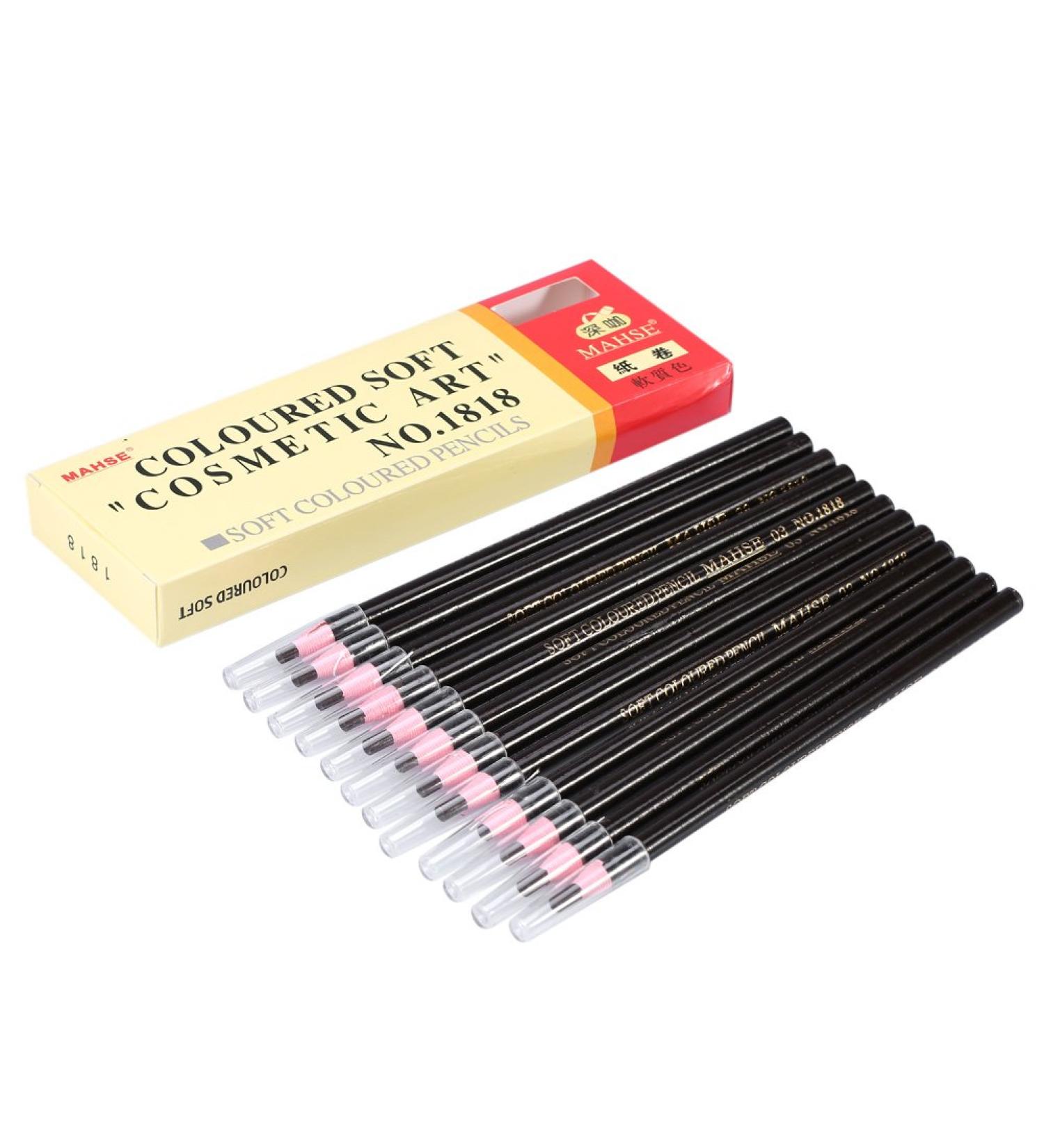 Eyebrow Pencil 12pcs Eyebrow Pencil Waterproof Eyebrow Liner Eyebrow Styling Pencil Waterproof Durable Eyeliner Beauty and Cosmetics Eyebrow Pencil(A) - Buy Online on GoSupps.com