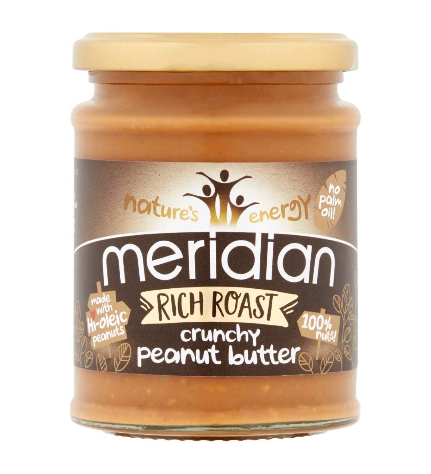 Meridian Rich Roast Crunchy Peanut Butter 280g - Buy Online on GoSupps.com