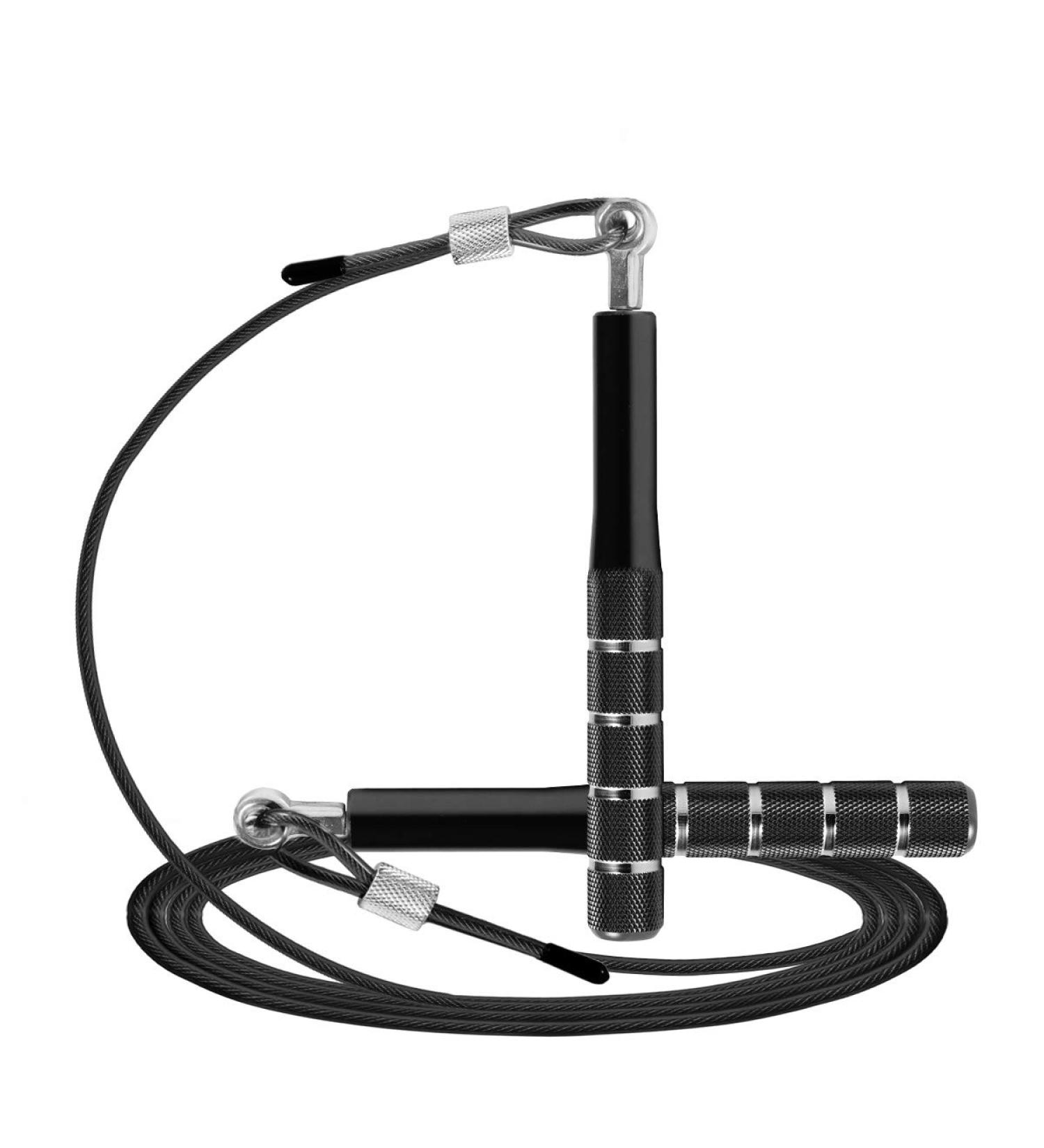 Wastou Speed Jumping Rope for Training Fitness - Adjustable Skipping Rope for Adults, Men, Women, Kids - Black - Buy Online on GoSupps.com