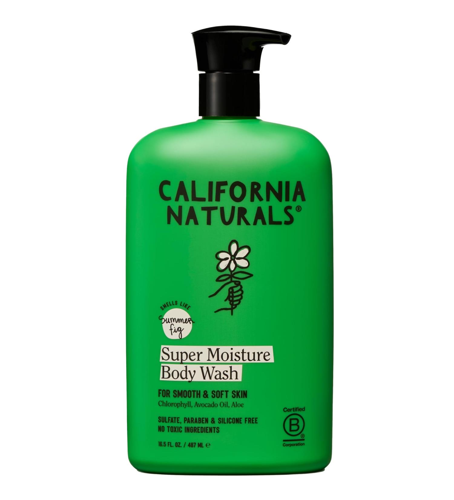 California Naturals Super Moisture Body Wash Gentle Shower Gel Cleanser for Dry Sensitive Skin Moisturizing & Hydrating Natural Vegan Paraben & Sulfate Free Body Moisturizer 16.5 fl oz 16.5 Fl Oz (Pack of 1) - Buy Online on GoSupps.com