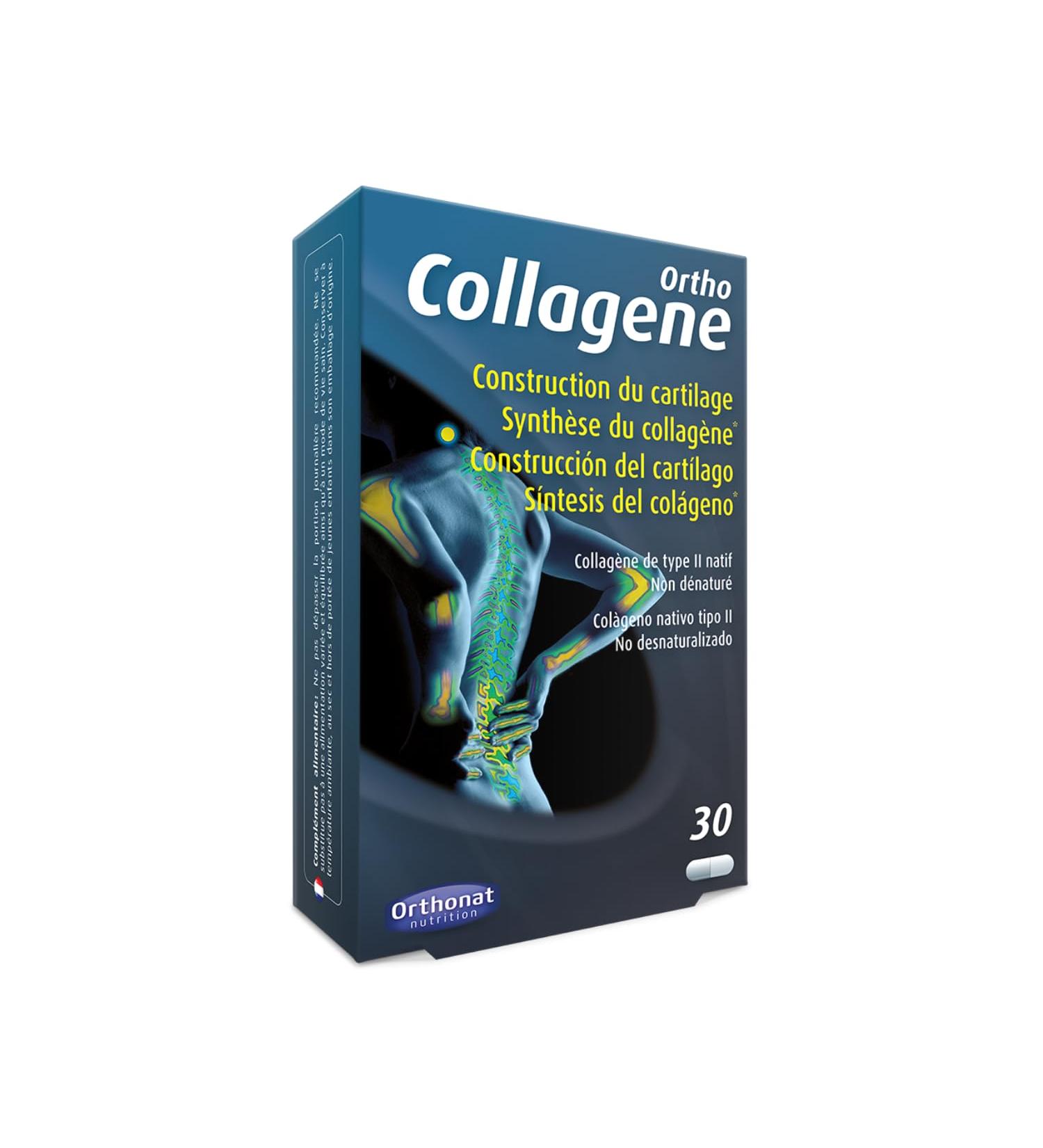 Orthonat - Ortho Collagen - Joint and Cartilage Supplement Synthesis of Collagen Type II Native Undenatured - 10 mg Total Collagen per capsule - 30 Capsules - Buy Online on GoSupps.com