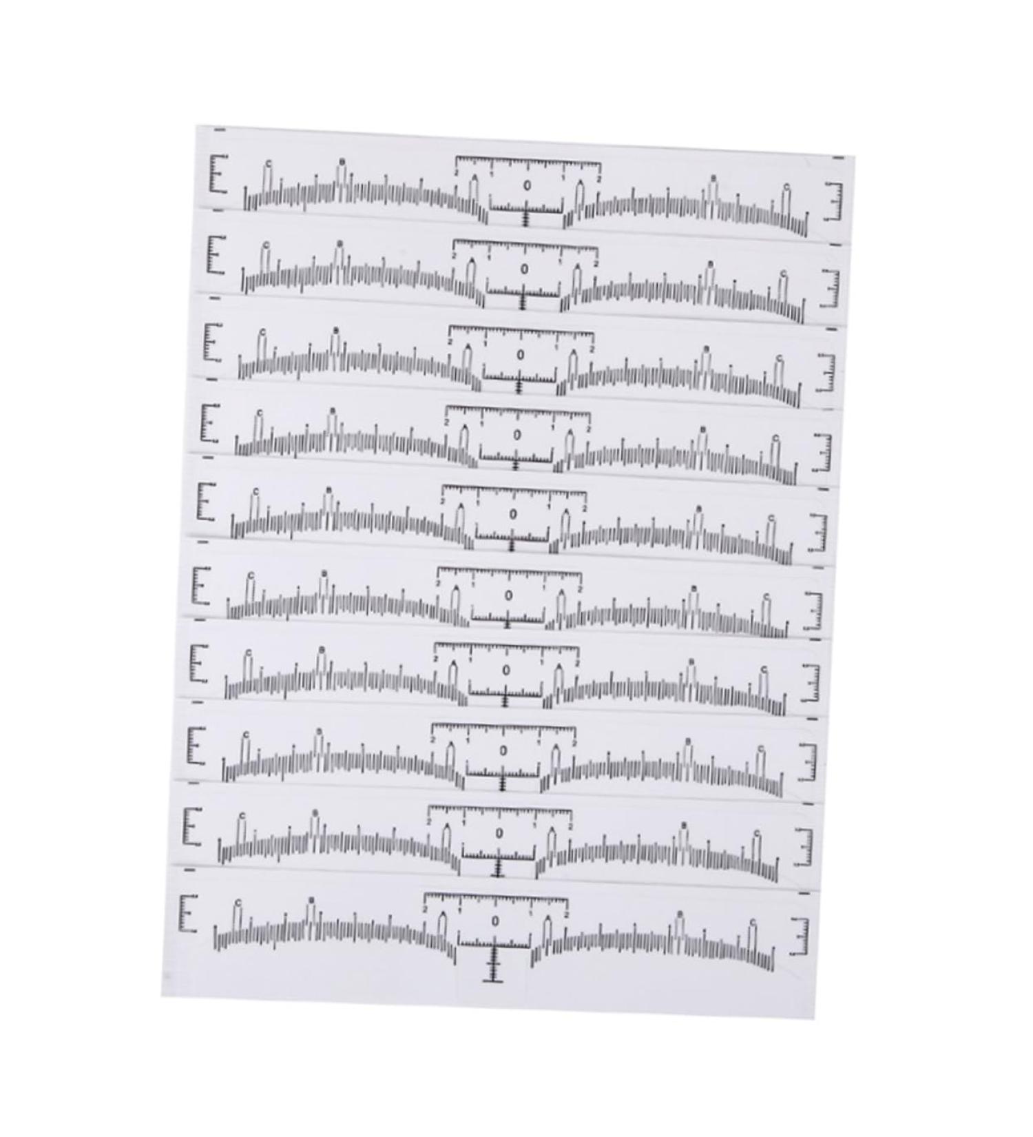 Beavorty 100pcs Disposable Eyebrow Ruler Makeup Stickers Eyebrow Shaping Stencils Eyebrow Measure Modify - Buy Online on GoSupps.com