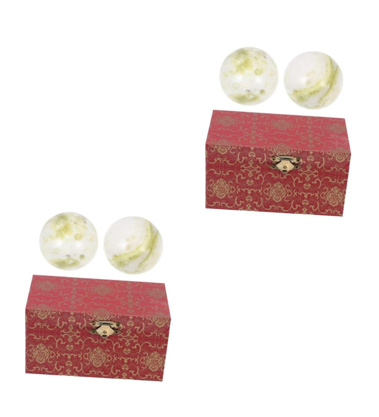 Solustre Gymnastics Massage Balls | Acupressure Fitness Balls for Daily Exercises & Relaxation | Handball Jade Gifts - Buy Online on GoSupps.com