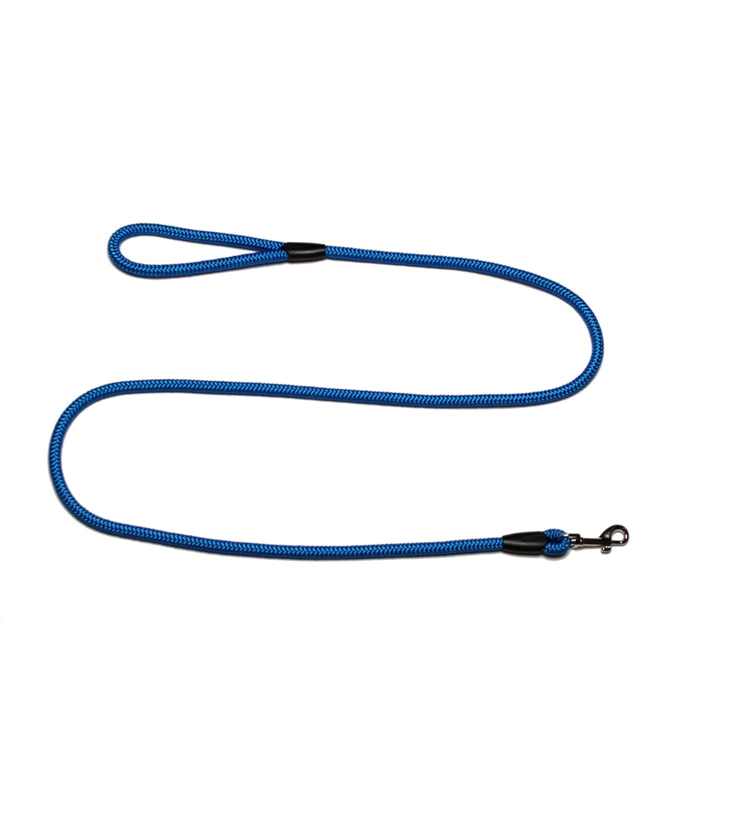 Leash - Rope leash with hand loop Basic 10mm 27 colours 7 lengths (1.55 m blue) 1.55 m blue