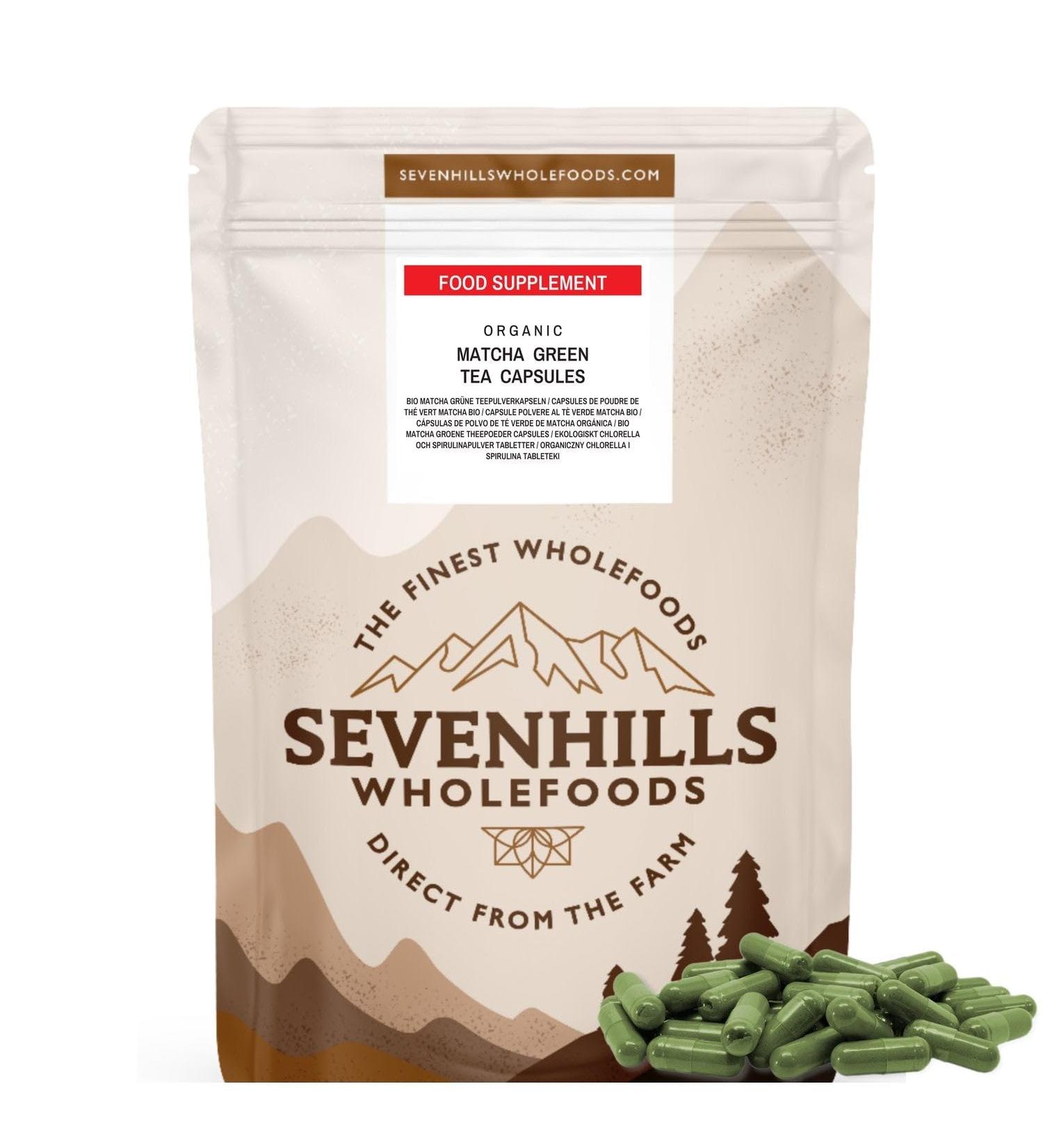 Sevenhills Wholefoods Organic Japanese Matcha Green Tea Capsules - 120 Count (1000mg per dose) | 60 Days Supply | Pack of 1 - Buy Online on GoSupps.com