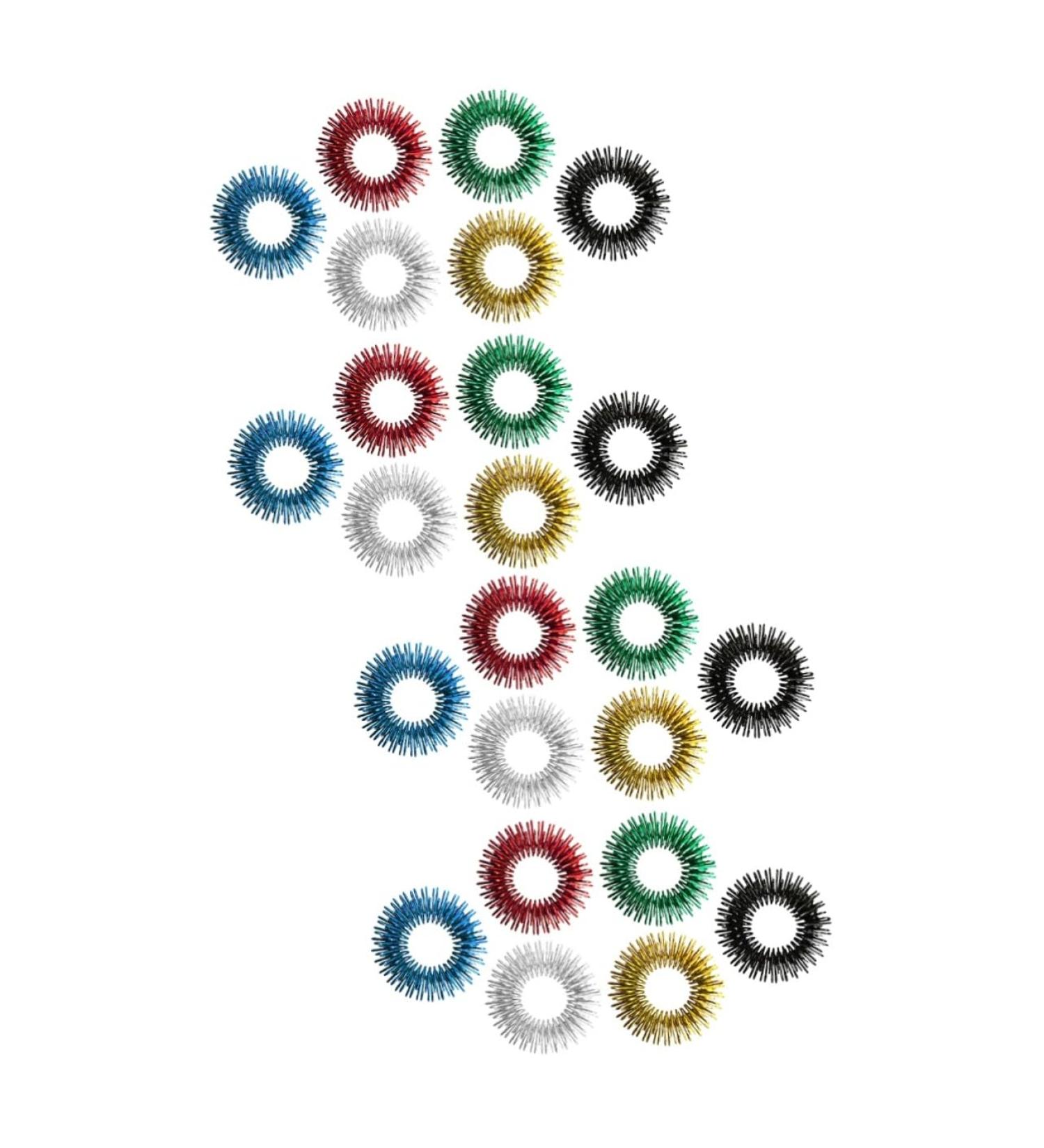 Beavorty 24 STK Finger Massage Device | Noiseless Stress Relief Toys | Handlicker Finger Roller Set for Kids | Finger Massage Rings & Mini Tools - Buy Online on GoSupps.com