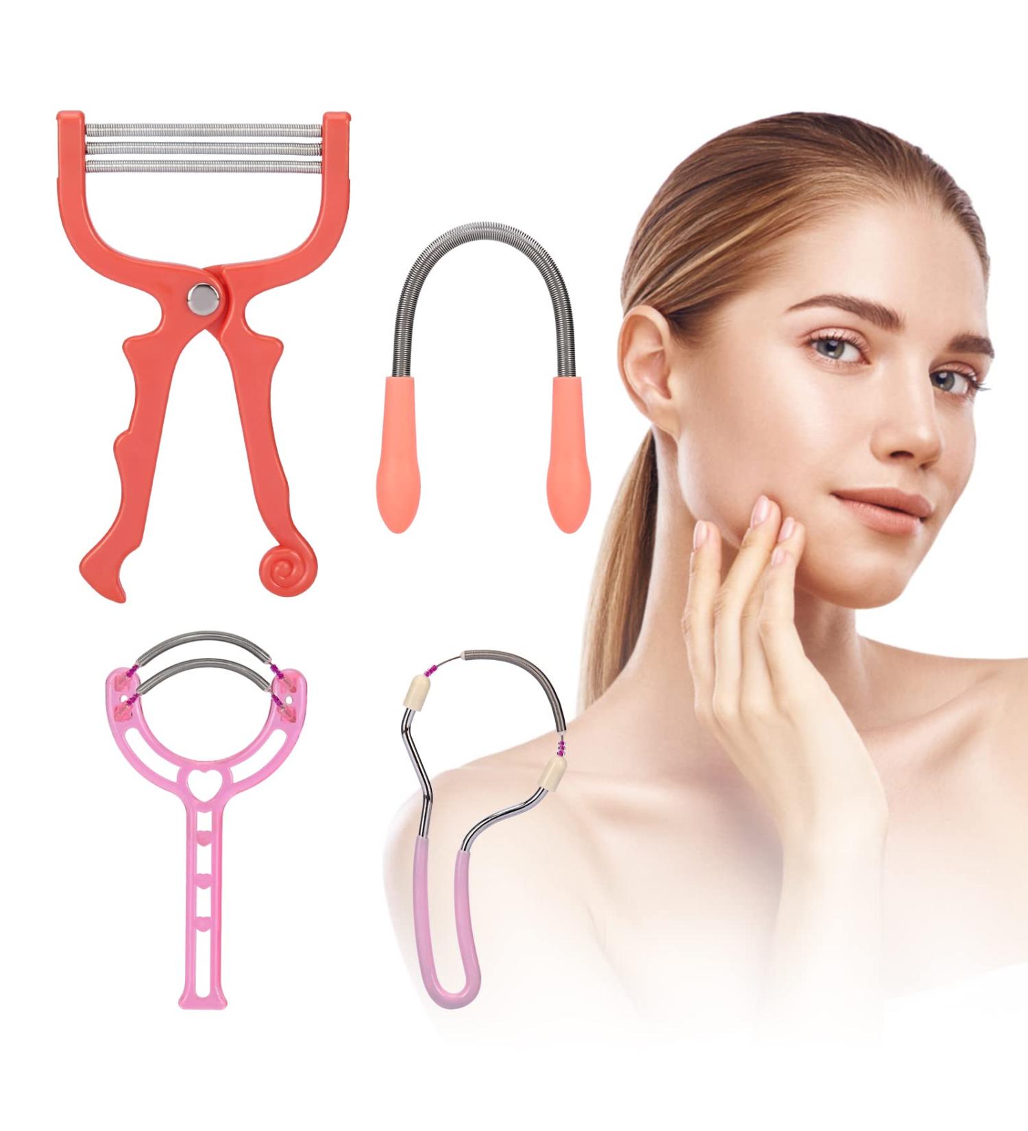Spring Hair Remover - 4 Pack Stainless Steel Epilator for Women - Facial Hair Removal Tool for Face, Chin, Upper Lip, and Mustache - Buy Online on GoSupps.com
