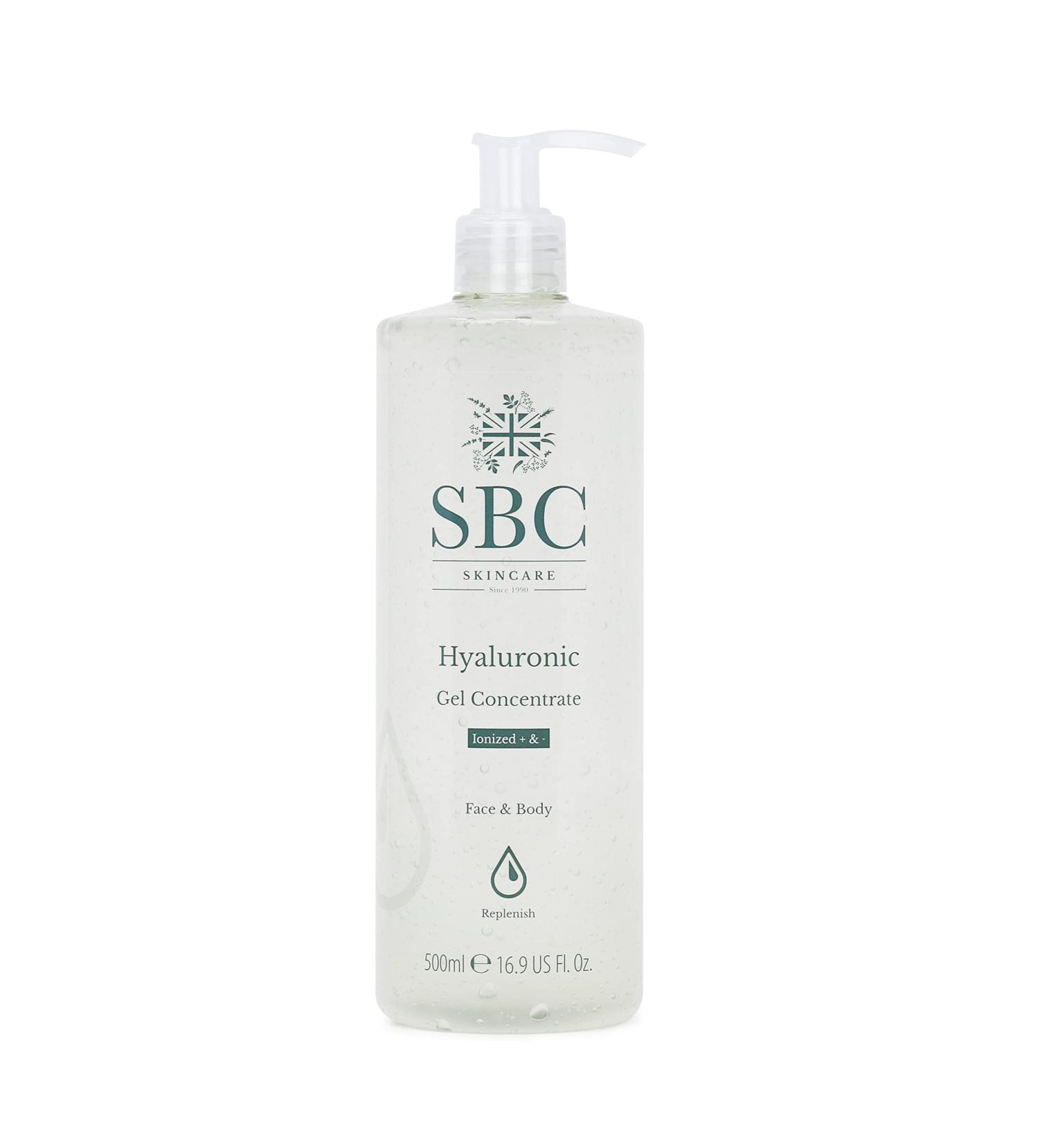 SBC Skincare Hyaluronic Gel Concentrate 500ml - Hydrating and Replenishing Moisturiser for Face and Body