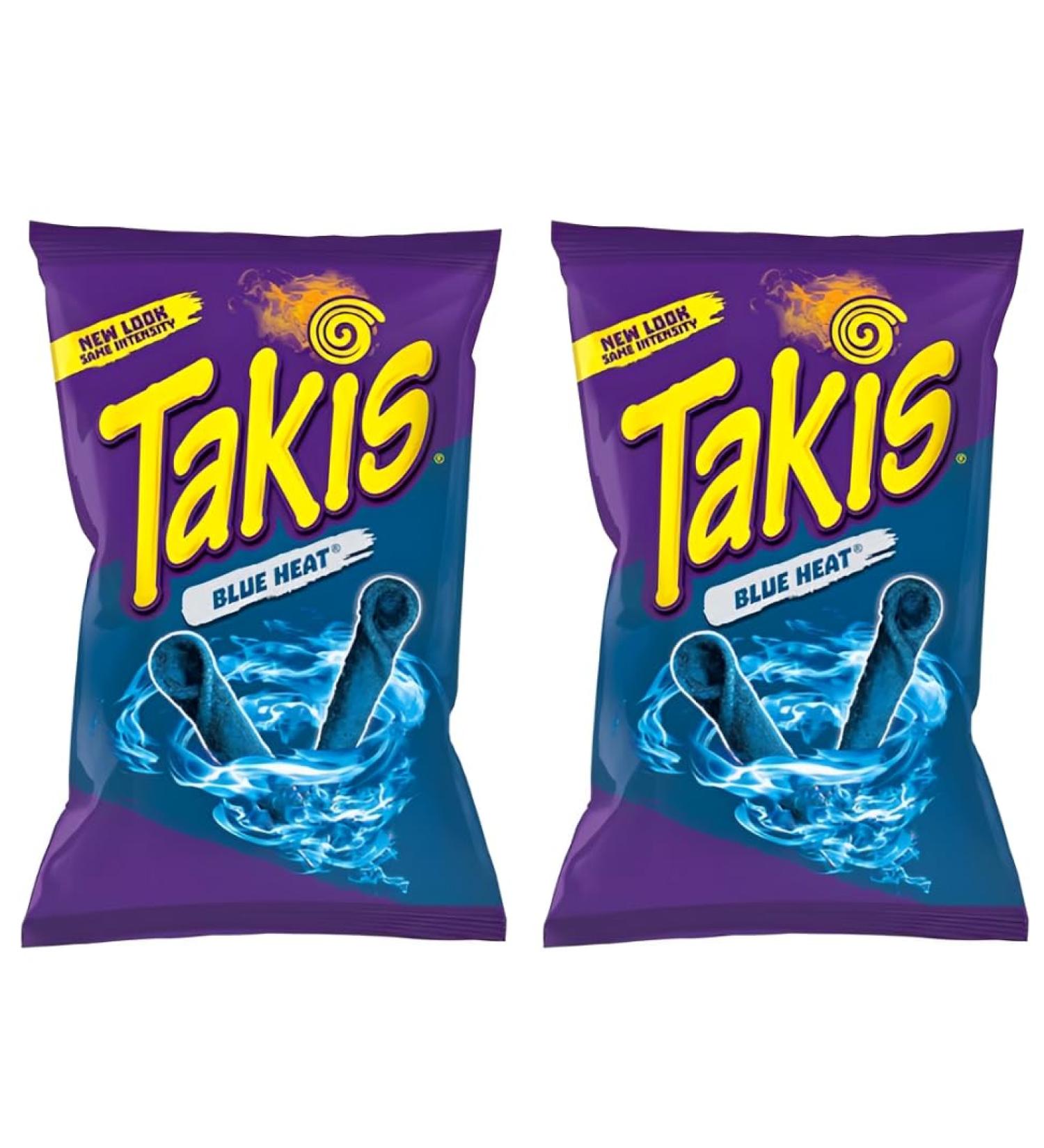 Buy 2x280g Takis BLUE HEAT Tortilla Chips - Bulk Packs with Blue Hot Chili Pepper & Spicy Flavor + Heartforcards Shipping Protection - International Shipping Available - Buy Online on GoSupps.com