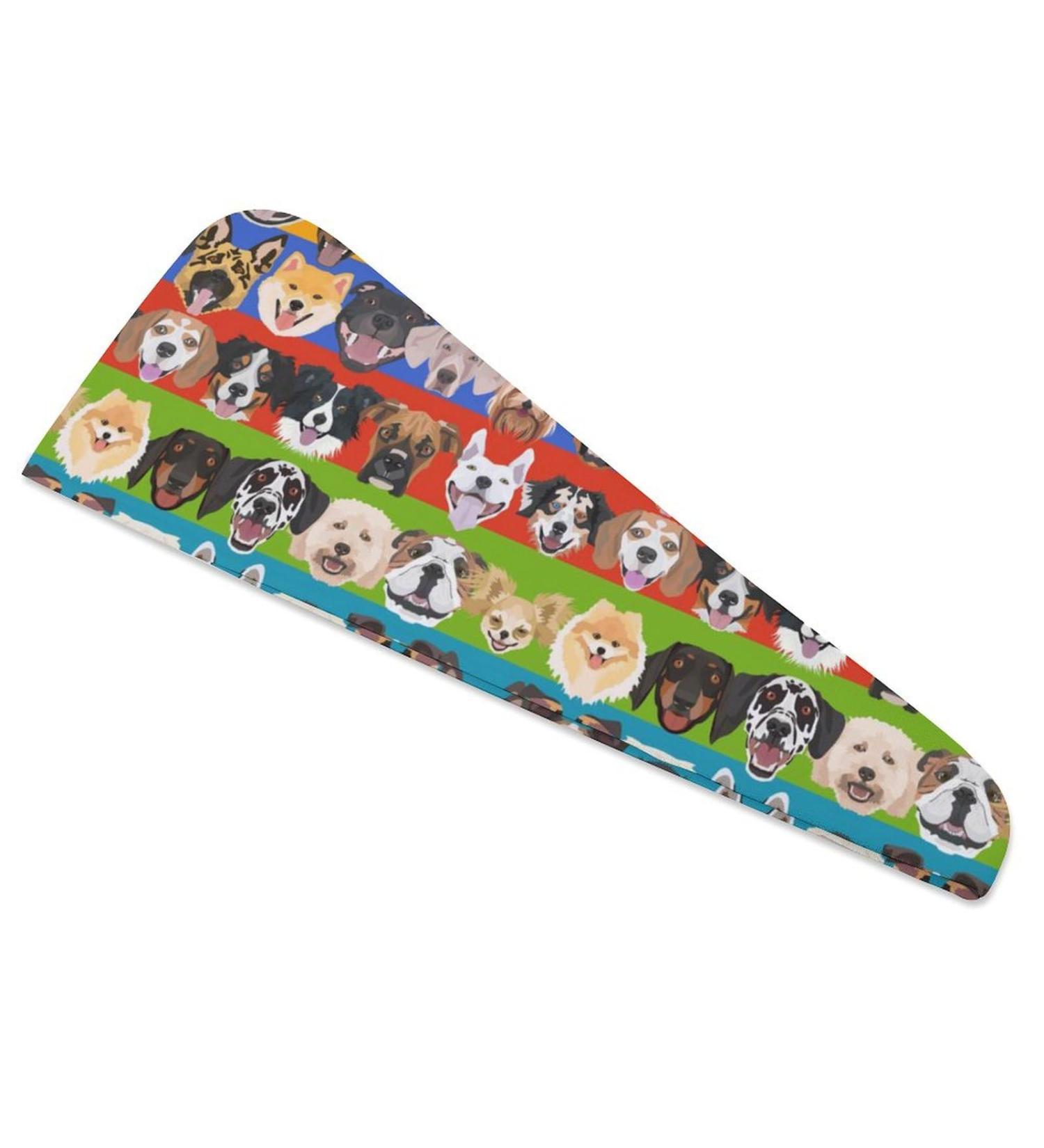 Buy Colorful Dogs Microfiber Hair Towel Wrap - Super Absorbent 10"x26" Hair Turban for Women - Buy Online on GoSupps.com