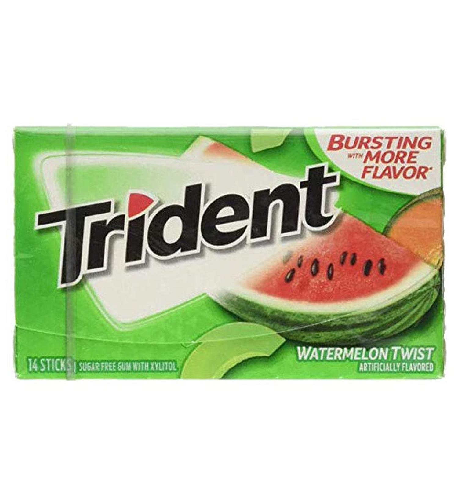 Trident Sugar Free Chewing Gum Watermelon Twist 14 Sticks 26 g - Buy Online on GoSupps.com