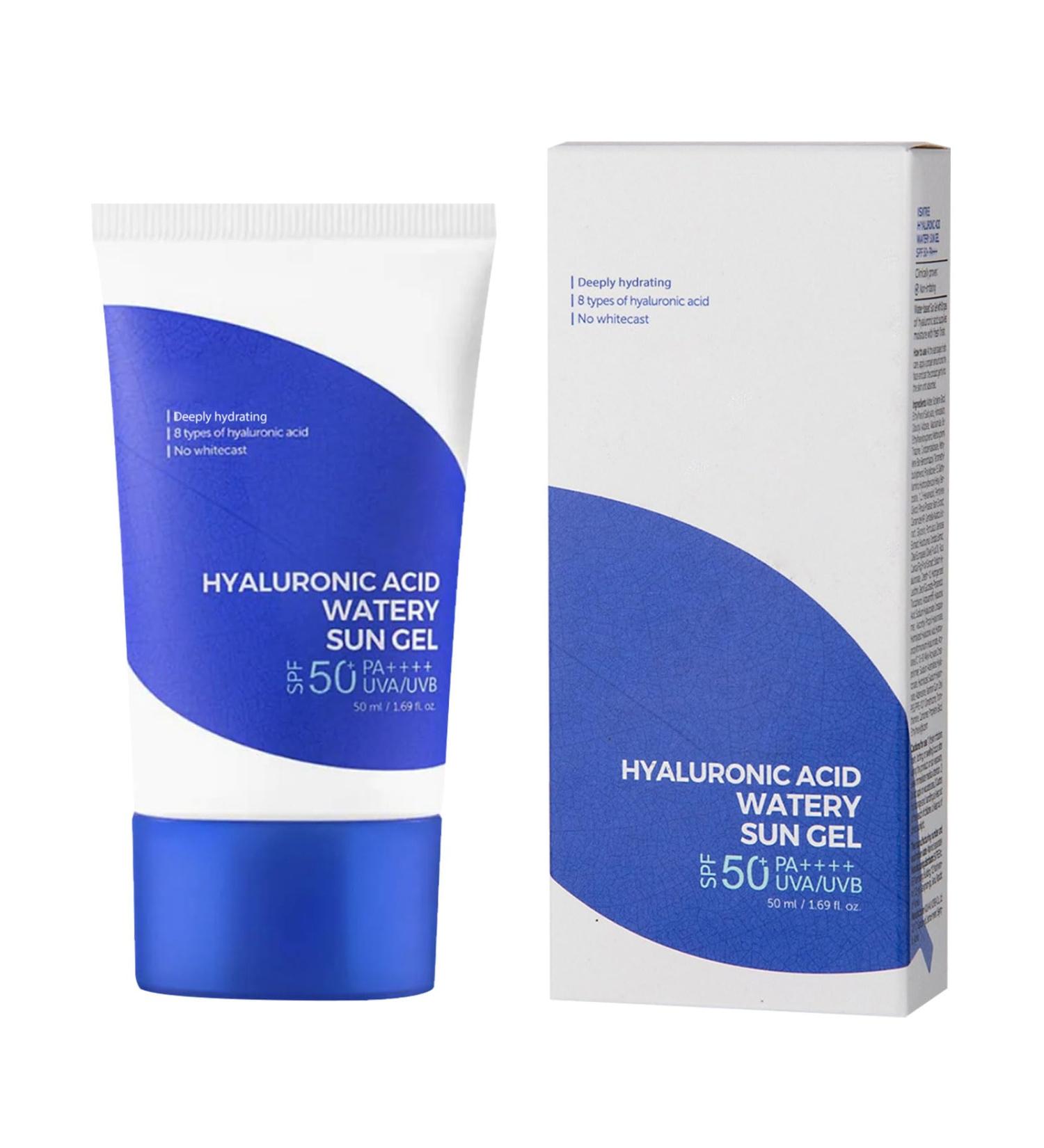 Hyaluronic Acid Natural Sun Cream Hyaluronic Acid Watery Sun Gel Sunscreen SPF 50 Deeply Hydrating Suncream Moisturizing Suncream for Sensitive Skin 50ml - Buy Online on GoSupps.com