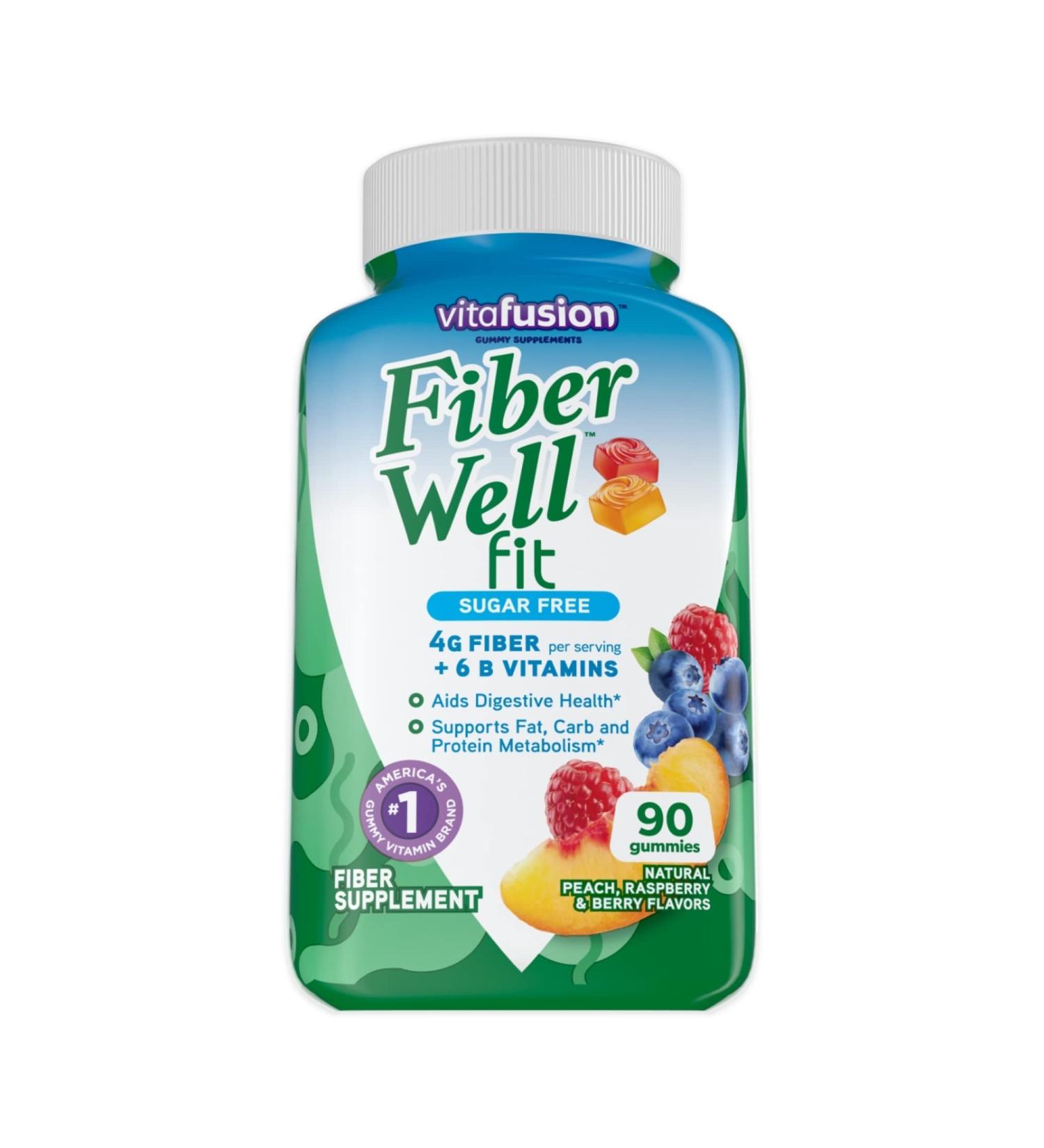VitaFusion FiberWell Fit Vitamins - 90 Gummies for Digestive Health & Wellness - Buy Online on GoSupps.com